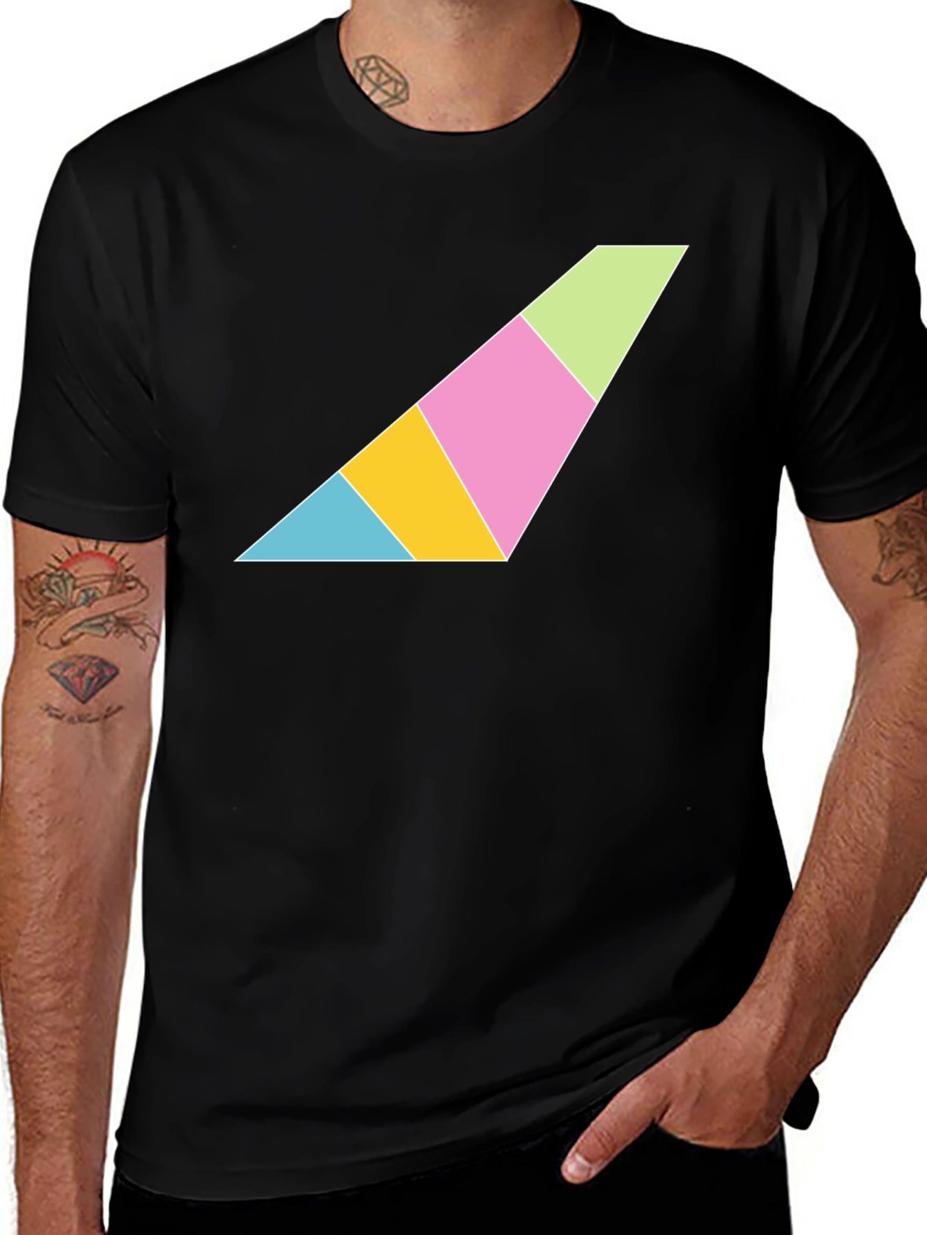 Variant 14 of Abstract Geometric Triangle Tee