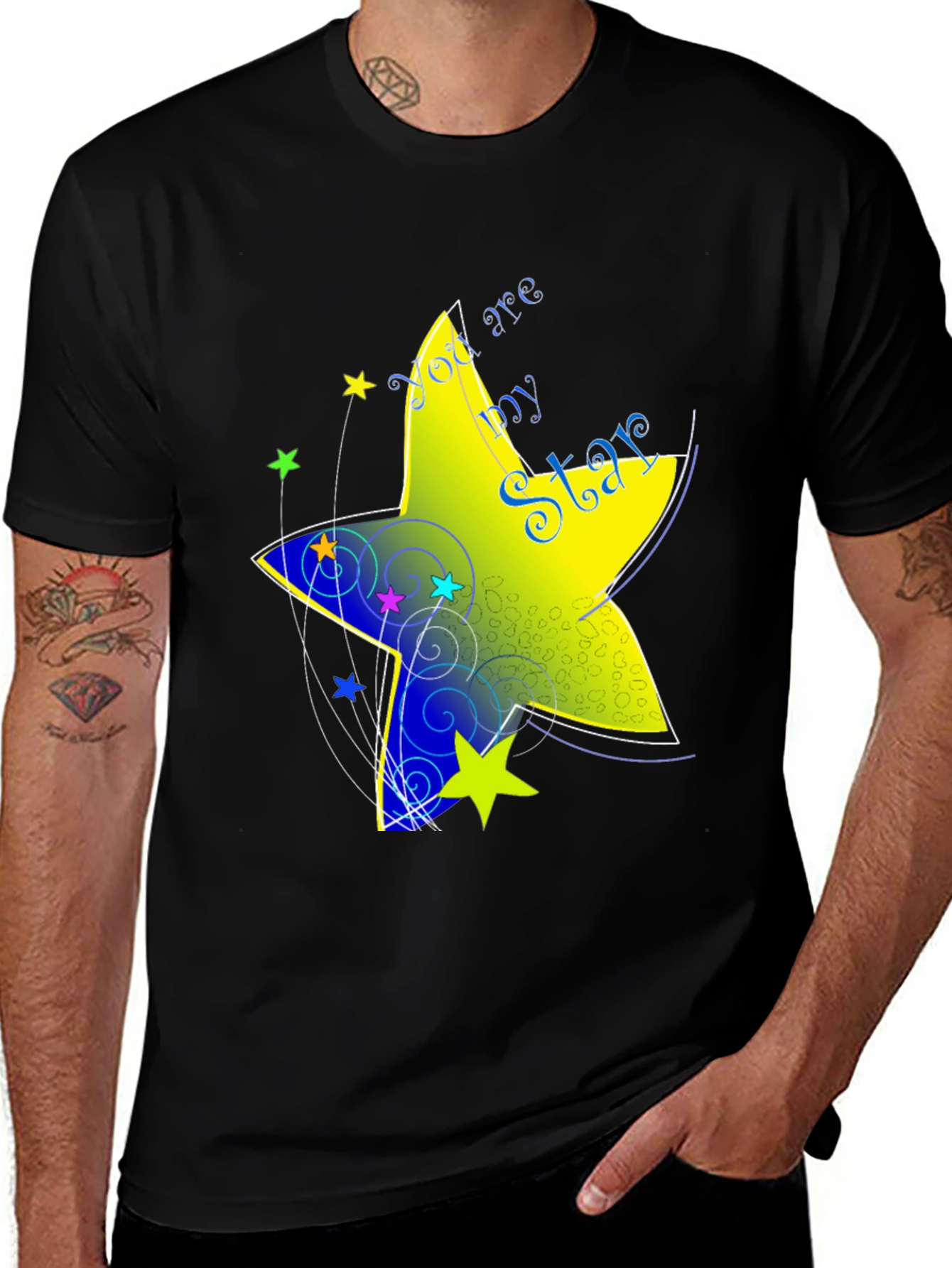 Variant 27 of Star Graphic Black T-Shirt