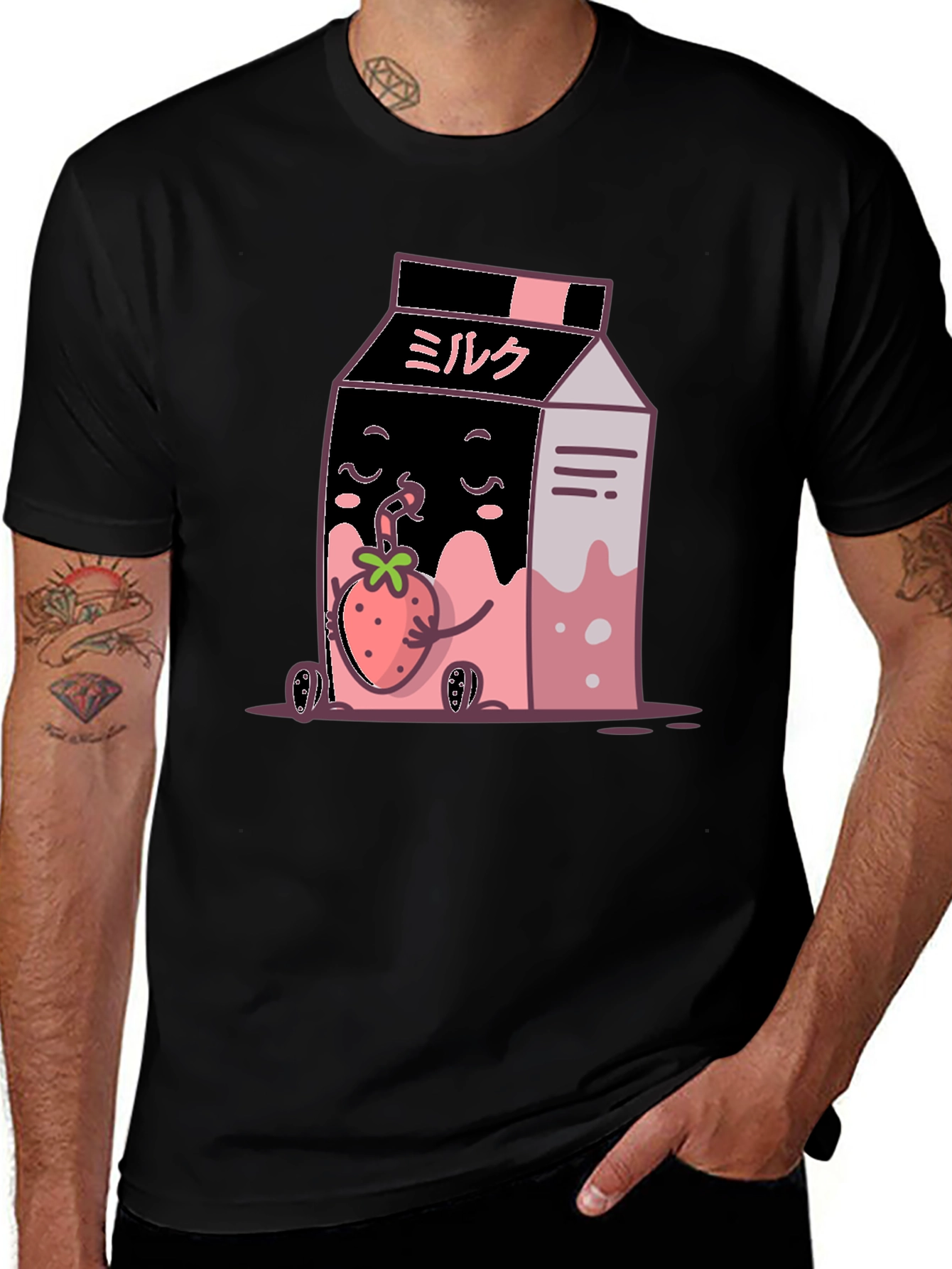 Variant 9 of Strawberry Milk Cartoon Graphic T-Shirt