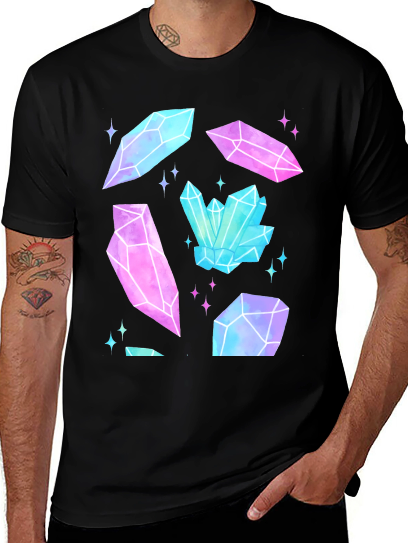 Variant 4 of Crystal Gemstone Graphic Tee - Unisex