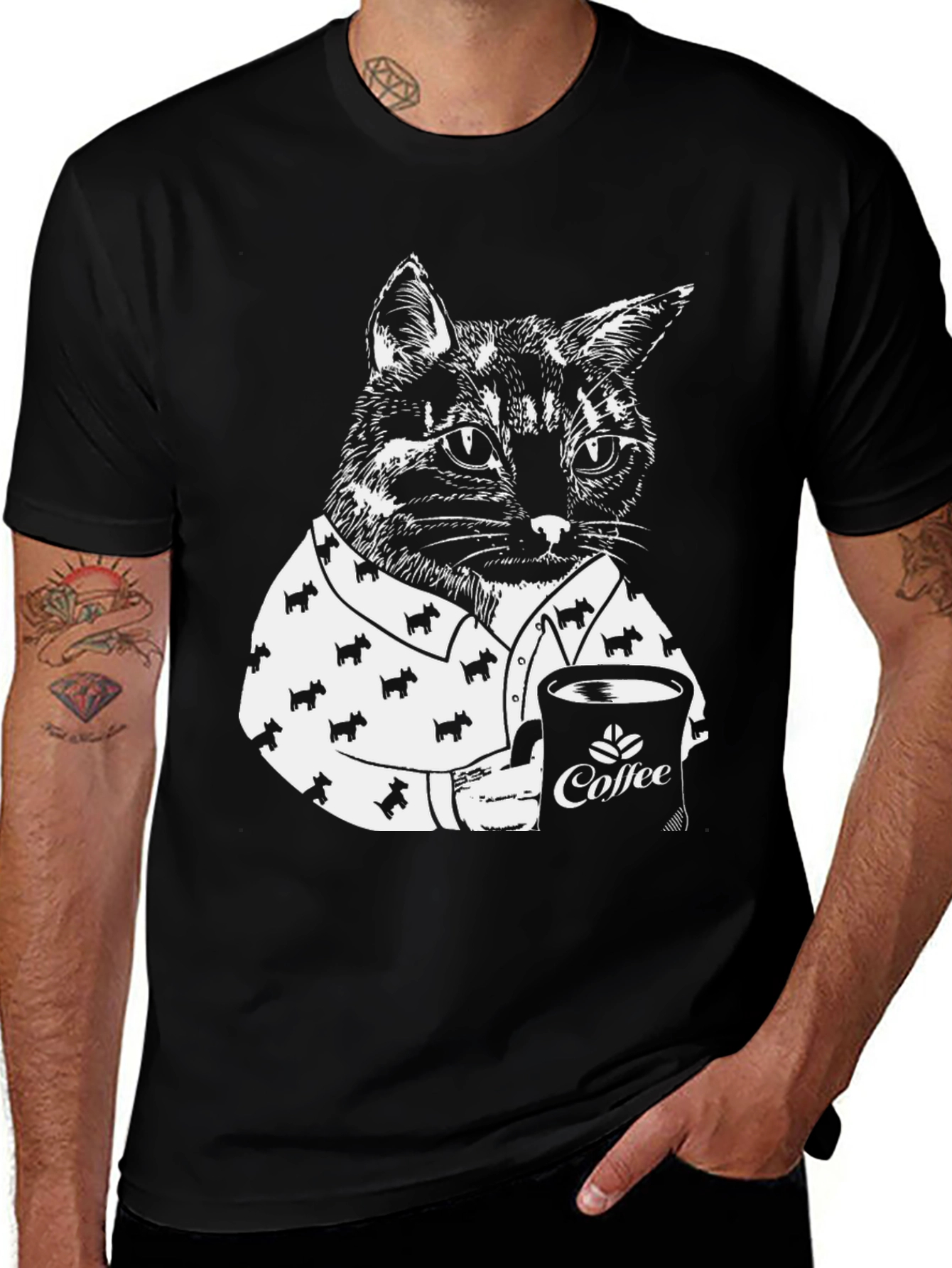 Variant 24 of Cat Coffee Lover T-Shirt