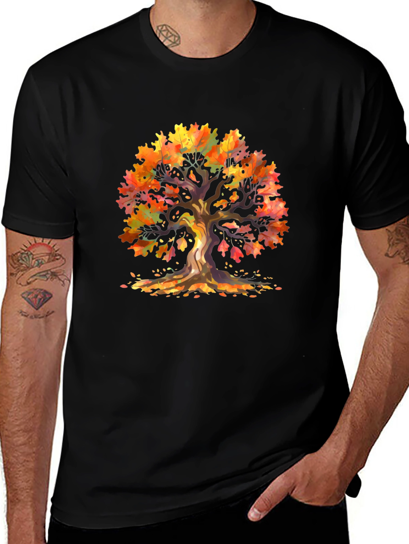Variant 6 of Autumn Tree Graphic Tee - Nature Inspired Shirt