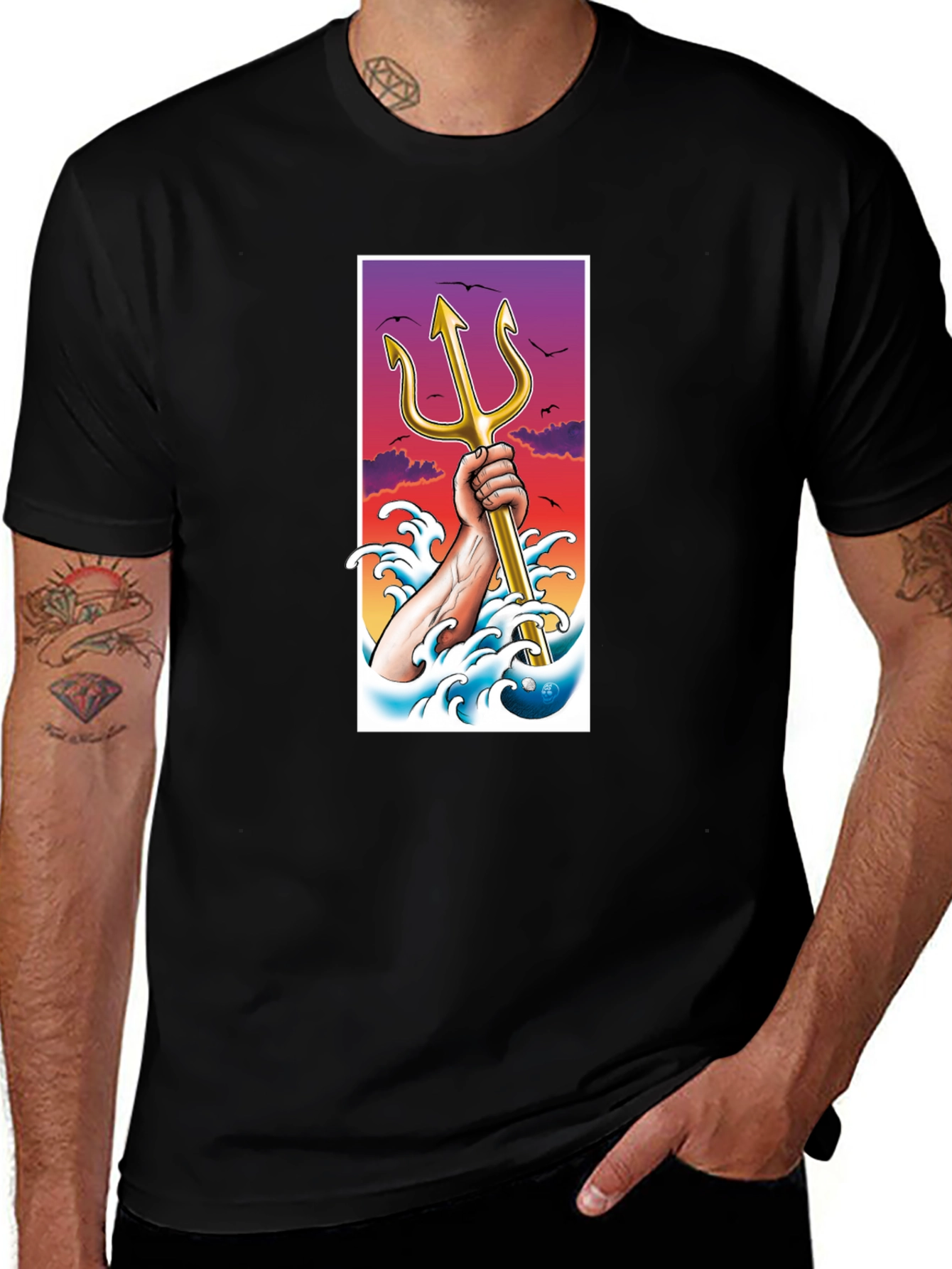 Variant 20 of Trident Graphic Tee - Stylish Cotton Blend T-Shirt