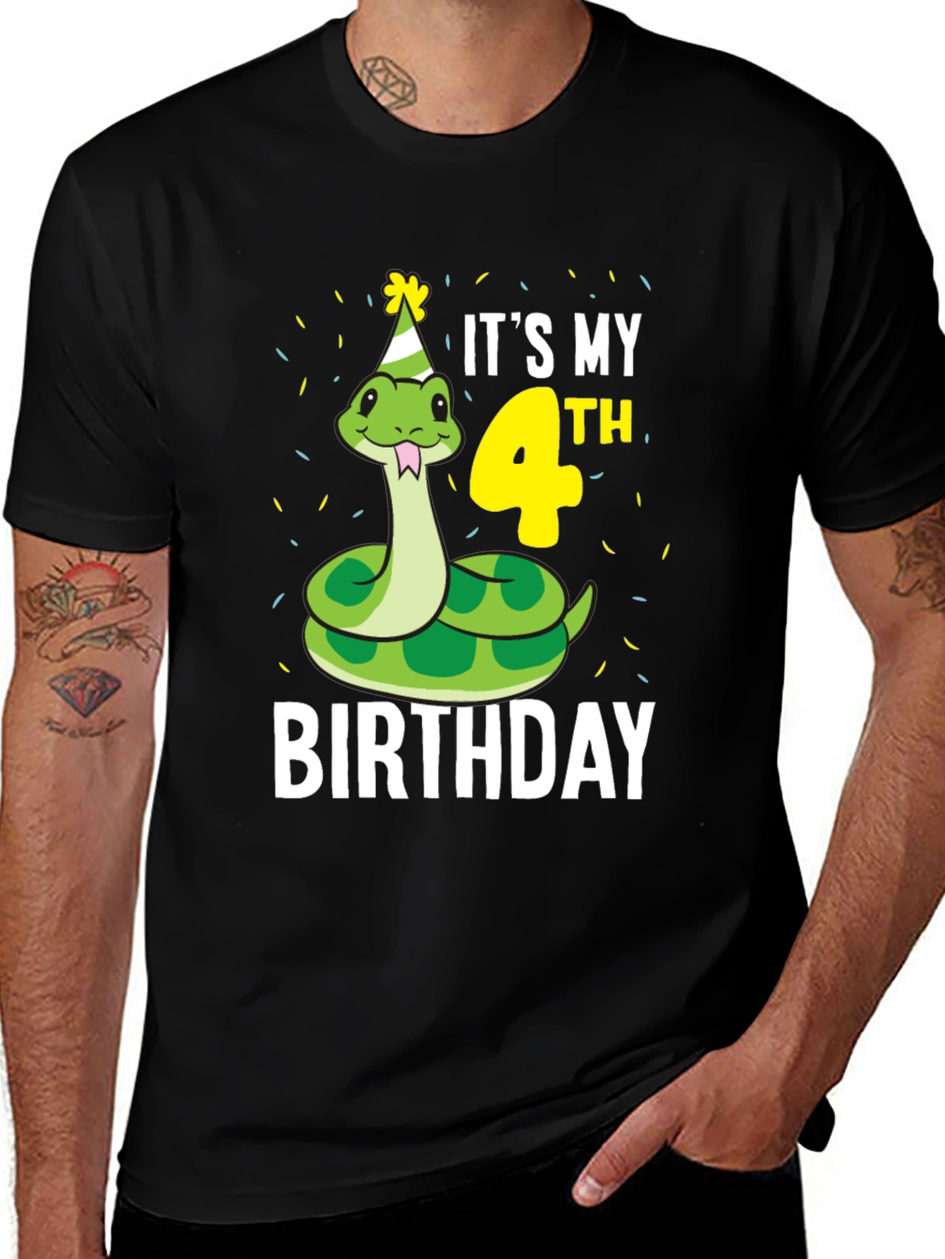 It's My 4th Birthday Snake T-Shirt