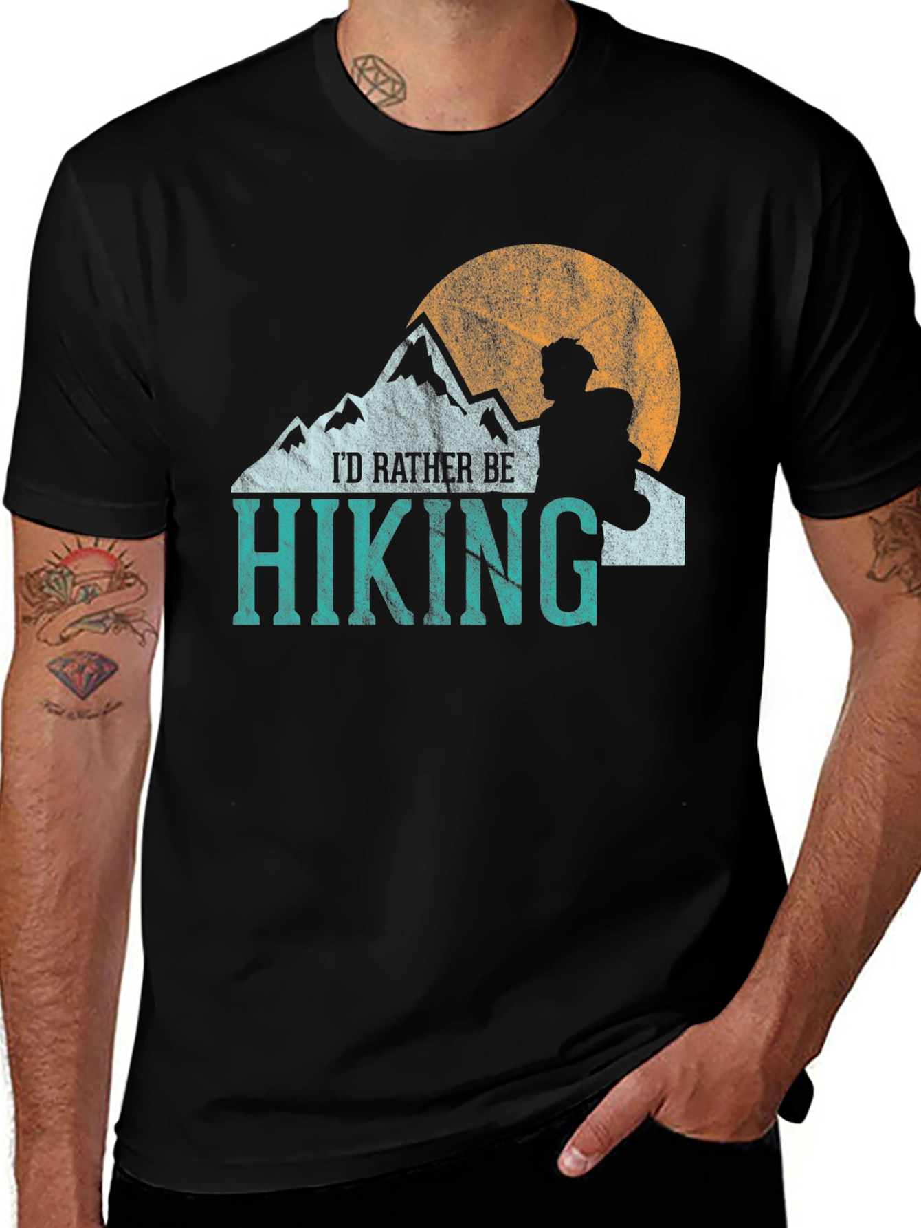 Variant 9 of Hiking Graphic Tee - I'd Rather Be Hiking