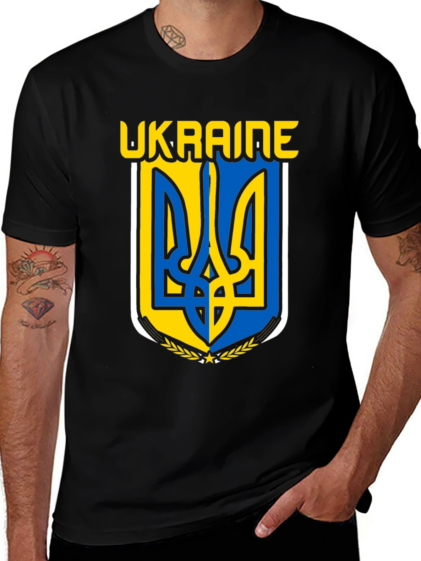 Ukraine Emblem Black T-Shirt