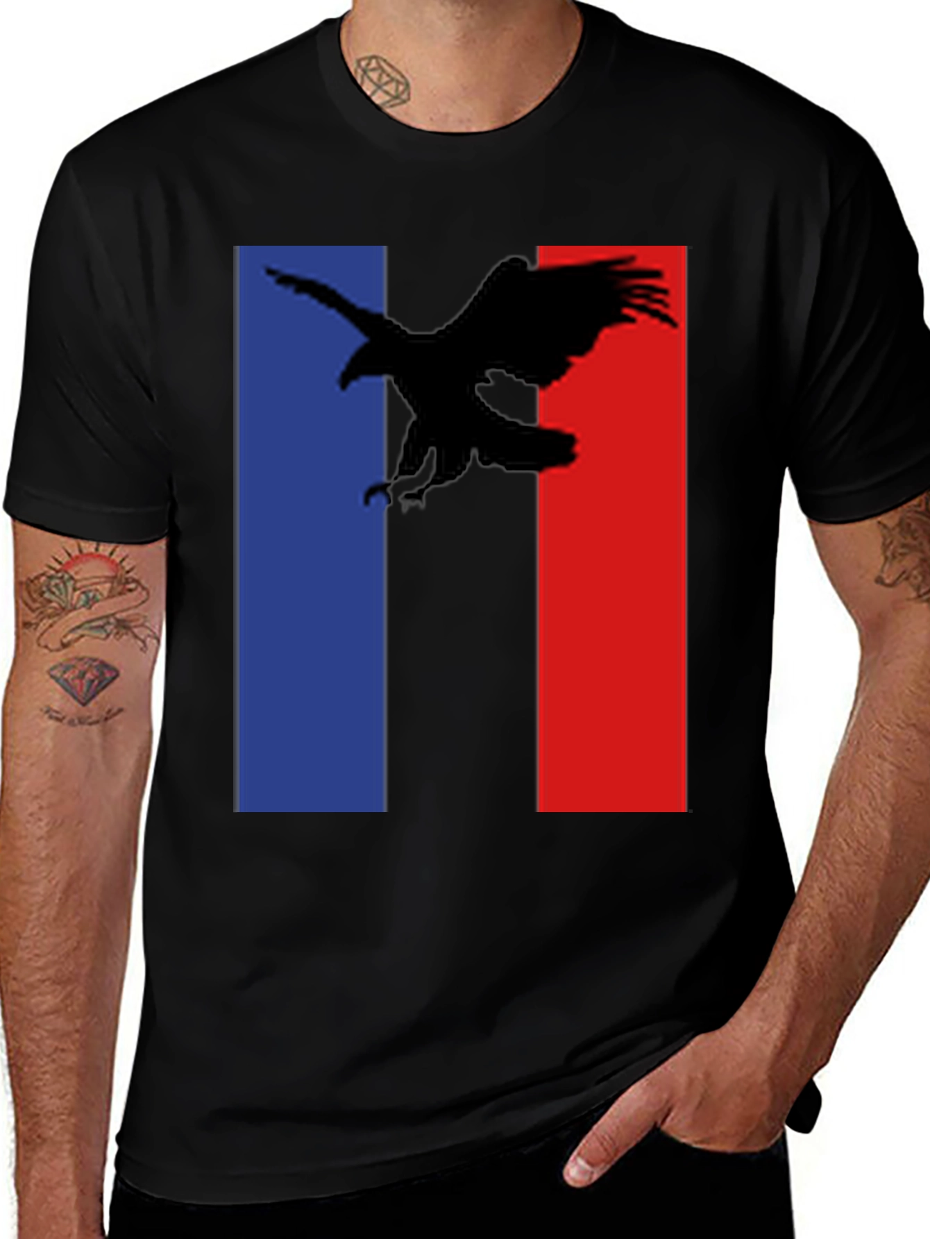 Variant 8 of Eagle Graphic Tee - Patriotic Black T-Shirt