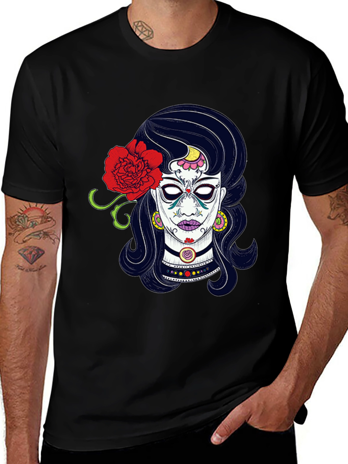 Variant 17 of Day of the Dead Woman T-Shirt