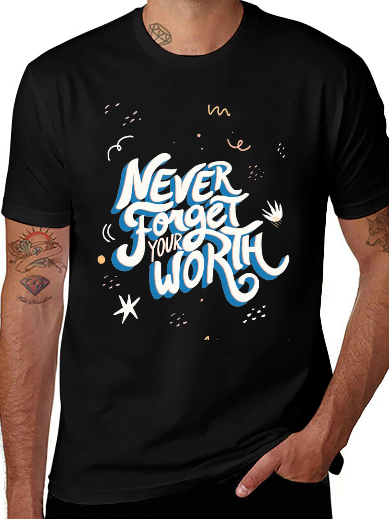 Variant 17 of Never Forget Your Worth Graphic Tee