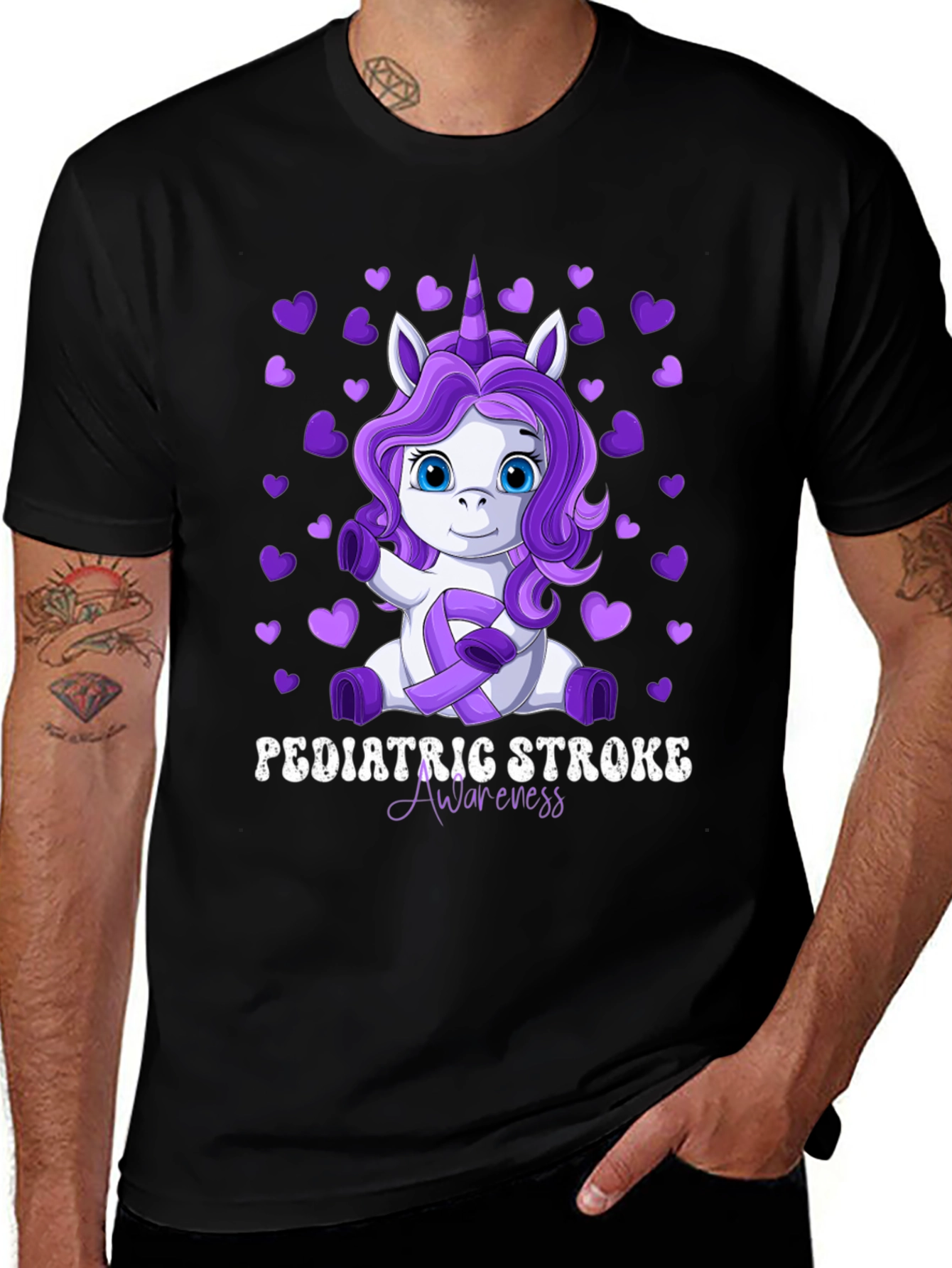 Variant 16 of Pediatric Stroke Awareness Unicorn T-Shirt