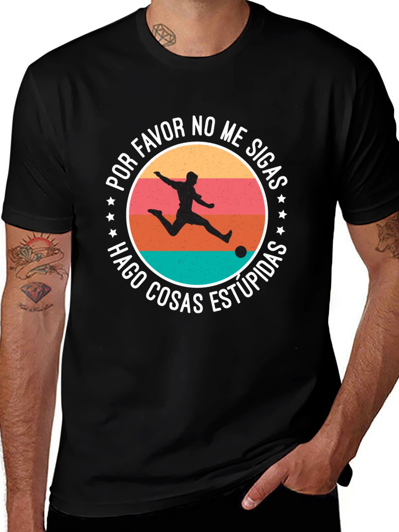 Black Soccer Silhouette Graphic Tee - Do Not Follow main image