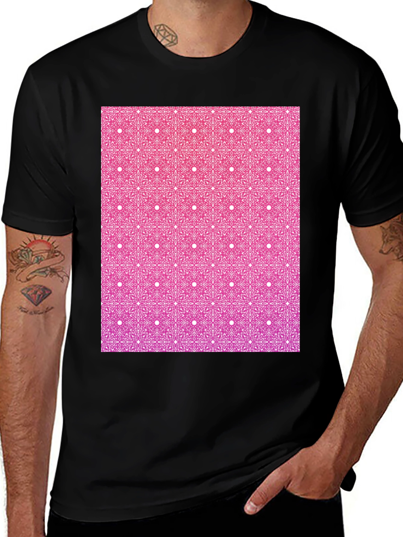 Pink Patterned T-Shirt