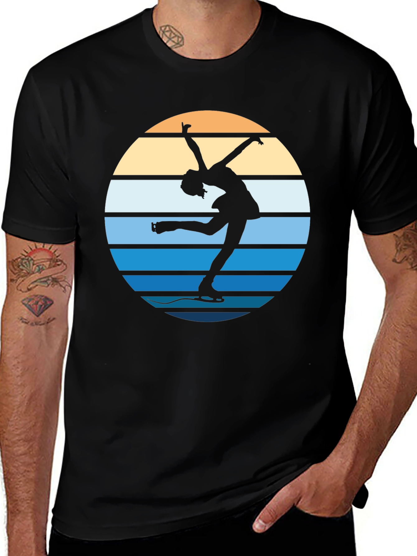 Variant 13 of Figure Skating Sunset T-Shirt