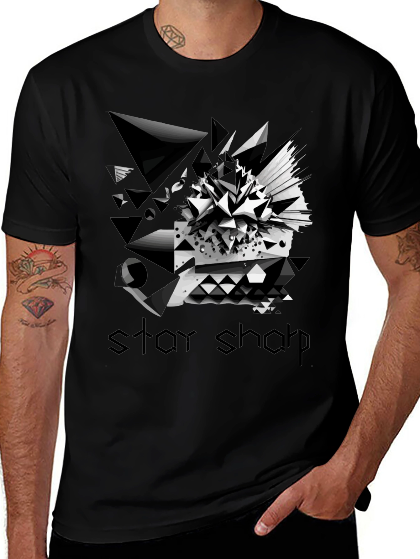 Stay Sharp Graphic Print Men's T-Shirt