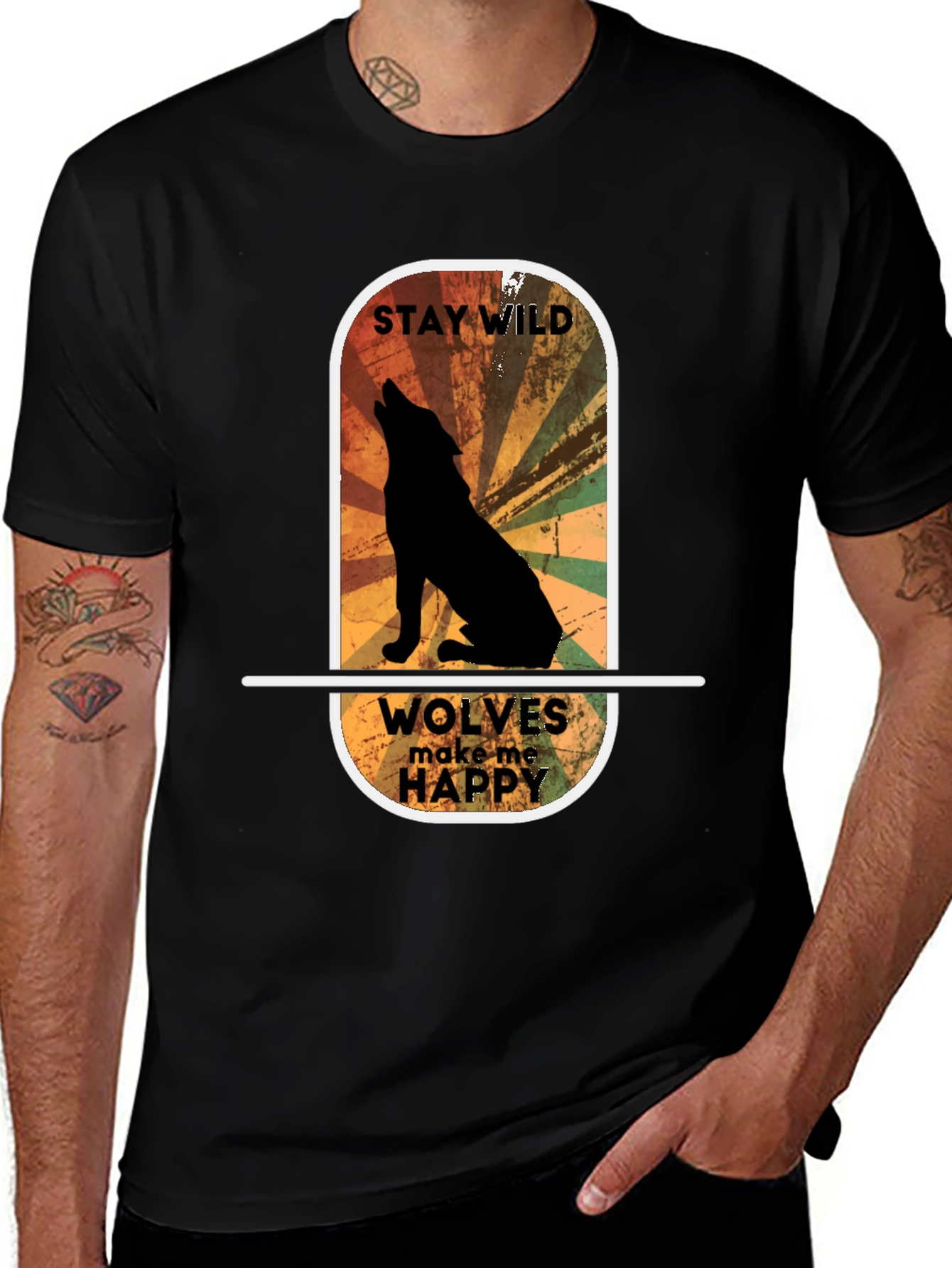 Variant 19 of Stay Wild Wolves Graphic T-Shirt