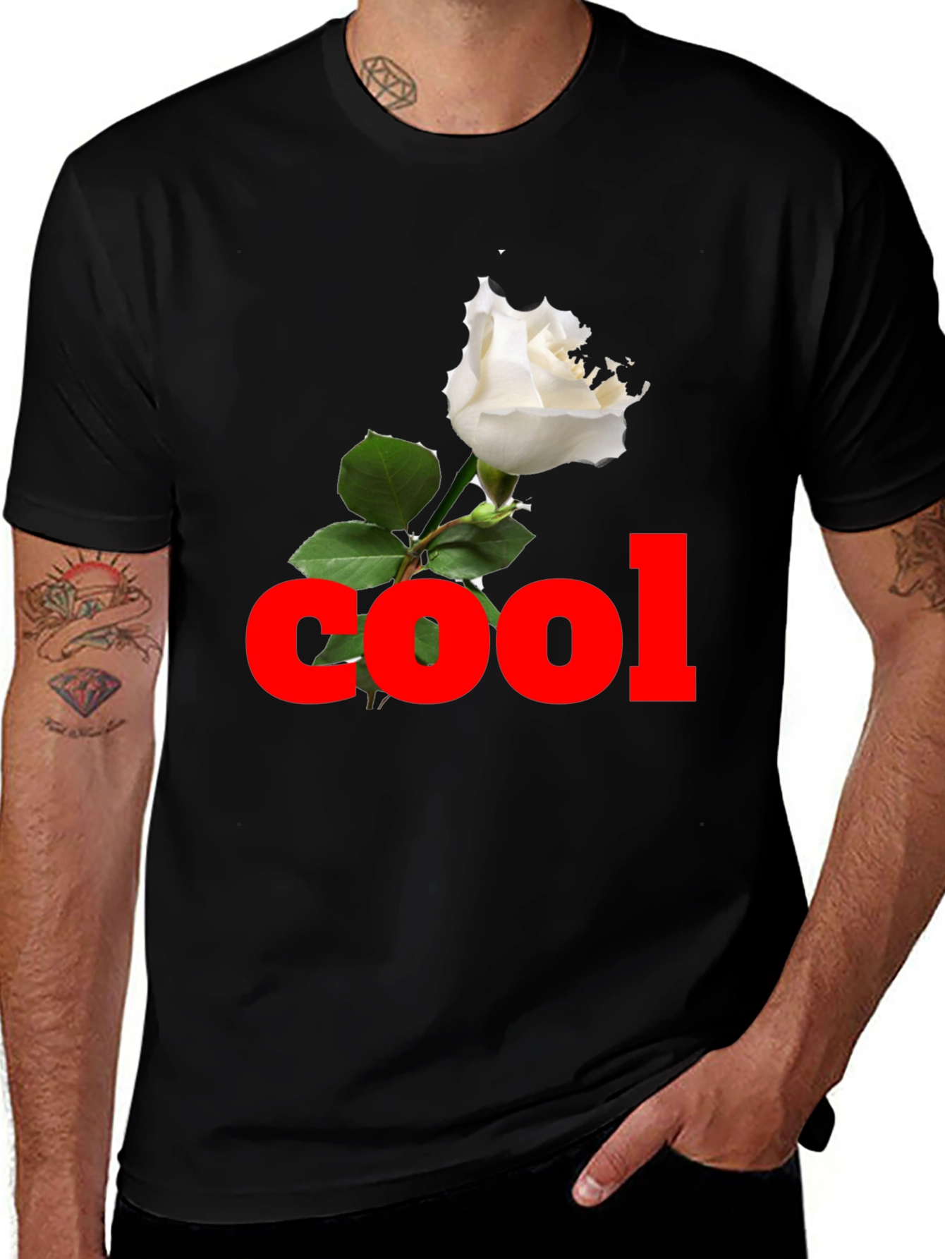 Variant 20 of Cool Rose Black T-Shirt