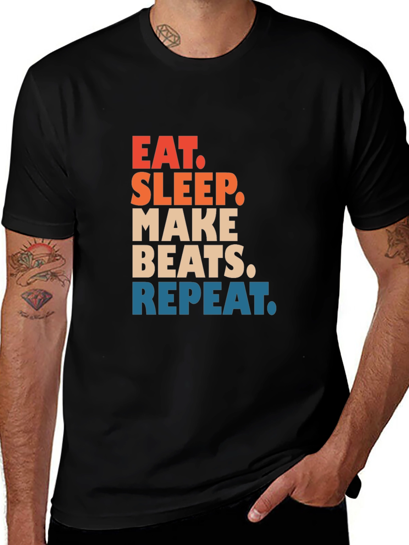 Variant 15 of Eat Sleep Make Beats Repeat T-Shirt - Music Producer Tee