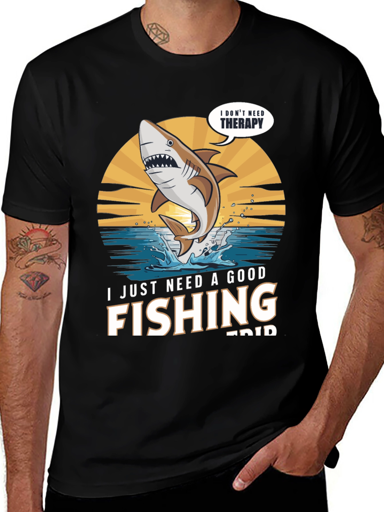 Variant 24 of Fishing Trip T-Shirt - Shark Graphic Tee