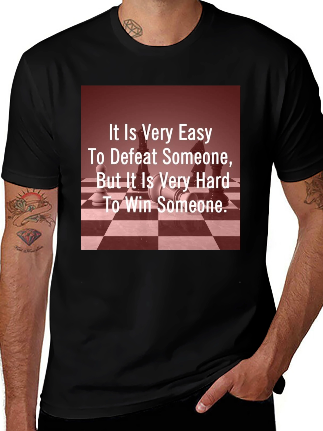 Variant 30 of Chess Quote T-Shirt - It Is Very Easy...