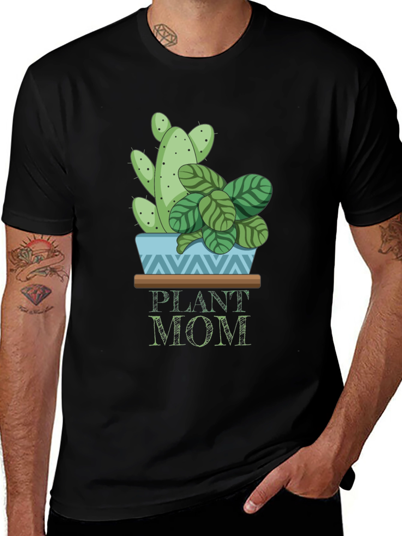 Variant 23 of Plant Mom Graphic T-Shirt - Black