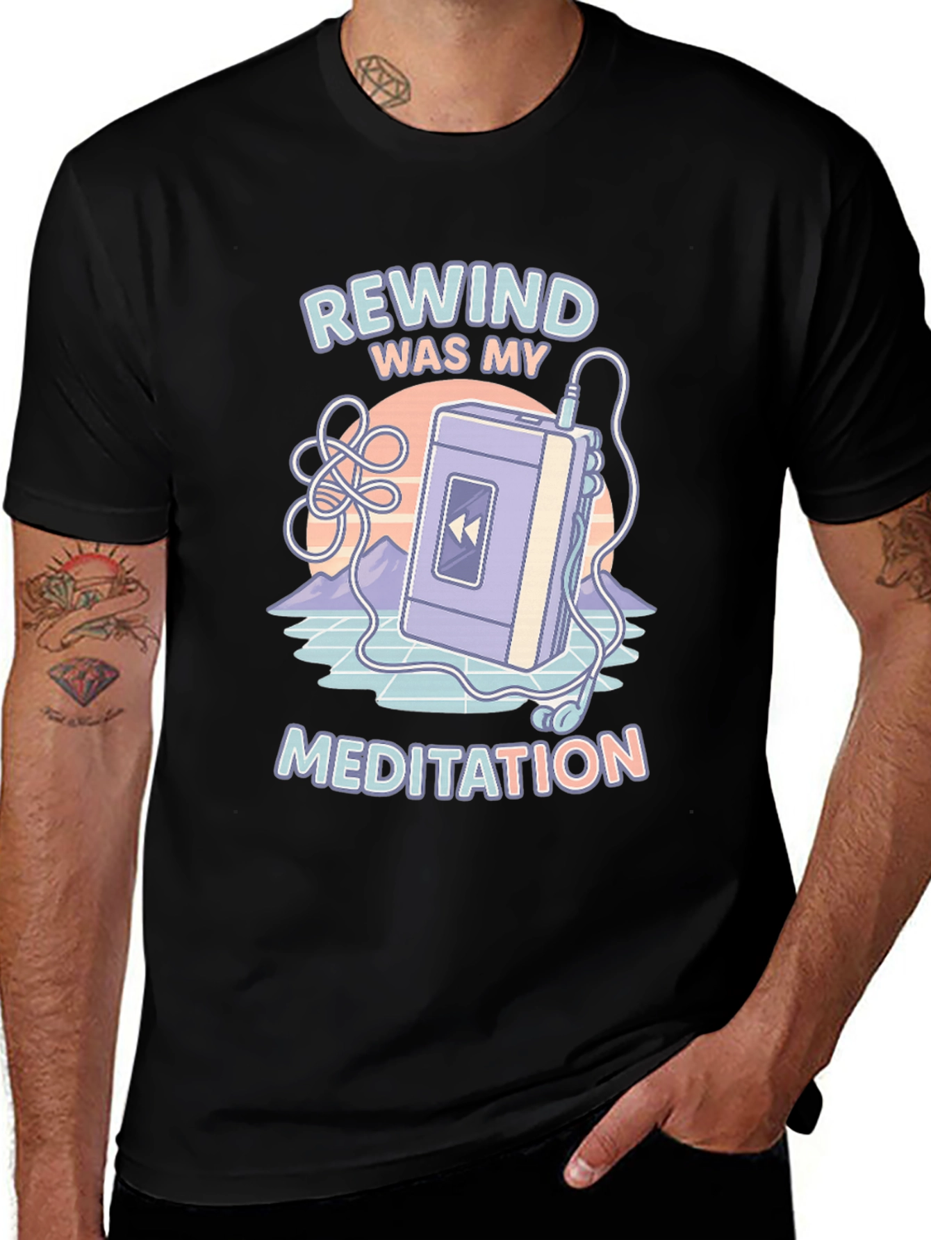 Variant 20 of Rewind Meditation Retro T-Shirt