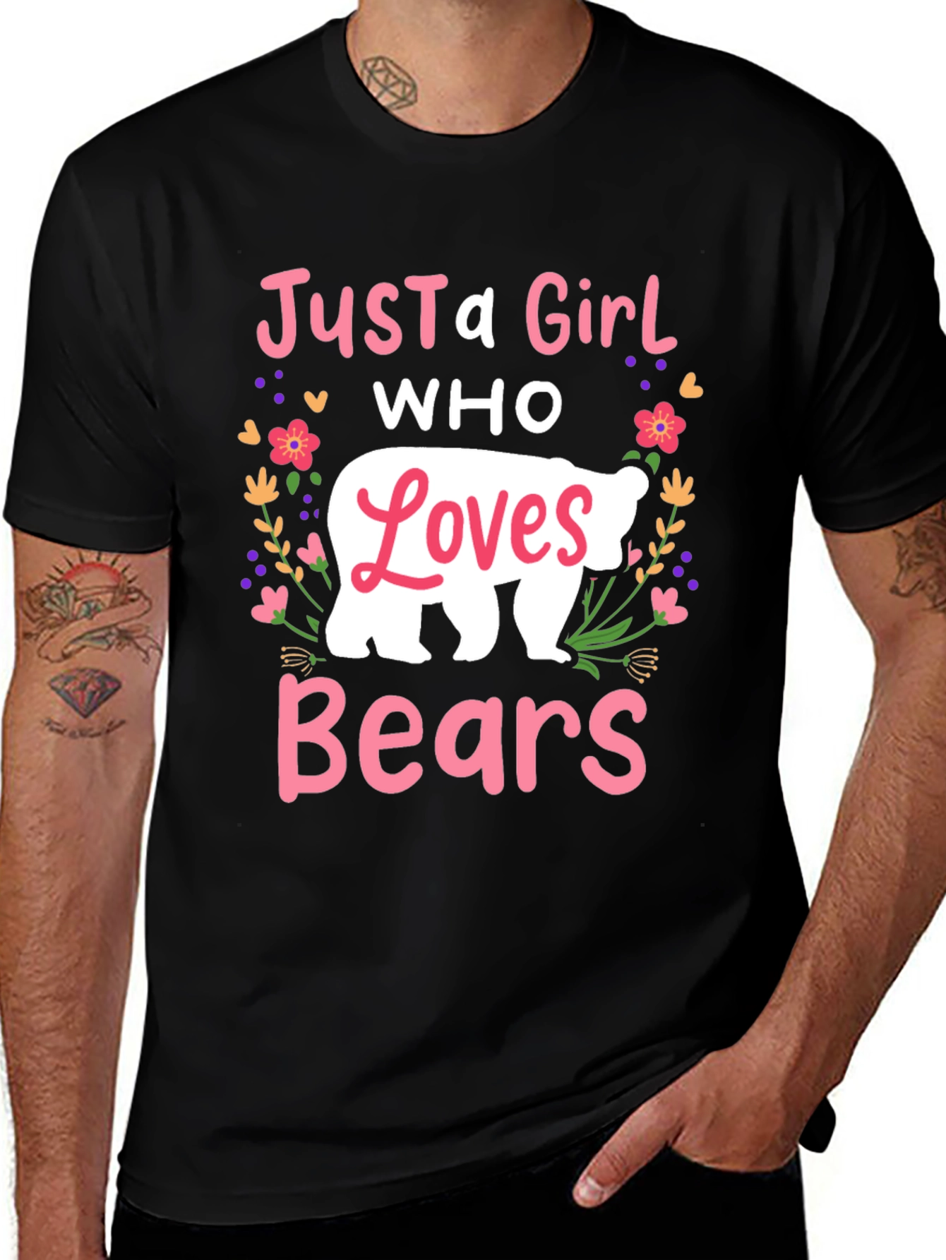Variant 12 of Just A Girl Who Loves Bears Graphic Tee