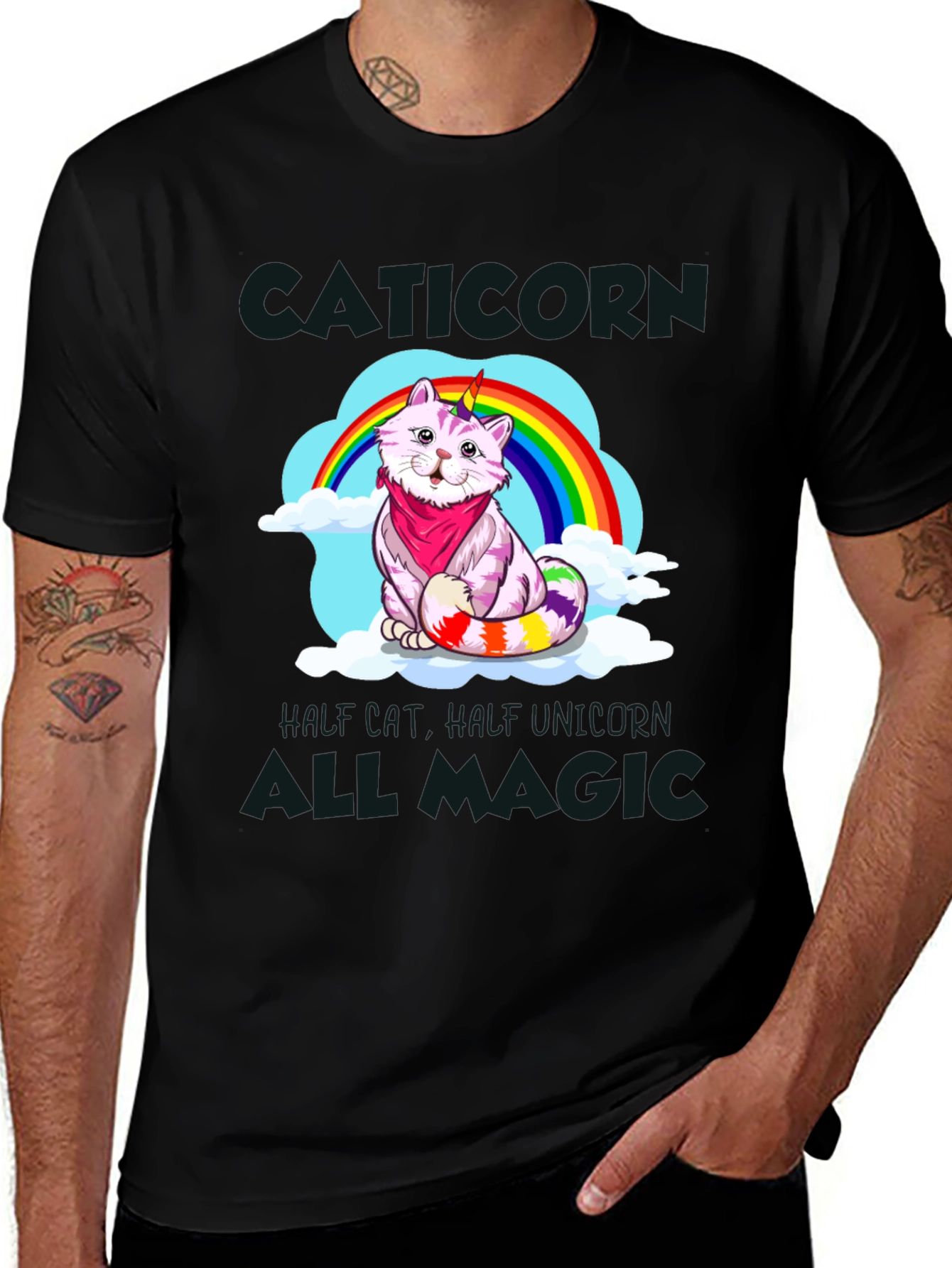 Caticorn T-Shirt - Half Cat, Half Unicorn, All Magic!