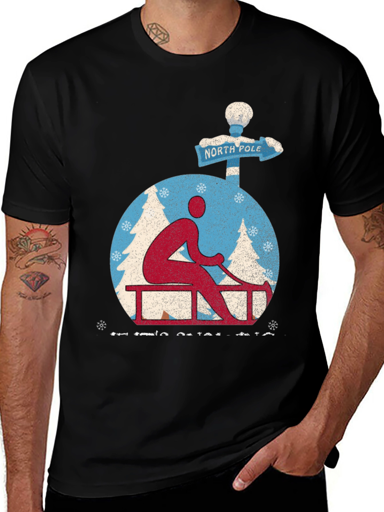 North Pole Sledding Holiday T-Shirt