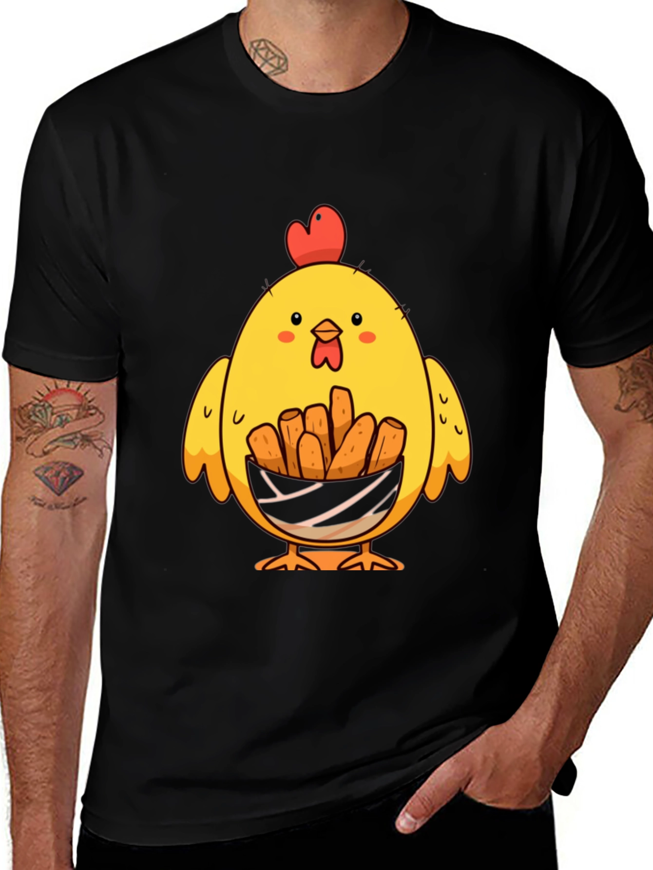 Variant 17 of Chicken Nugget Lover T-Shirt - Cute Cartoon Chick