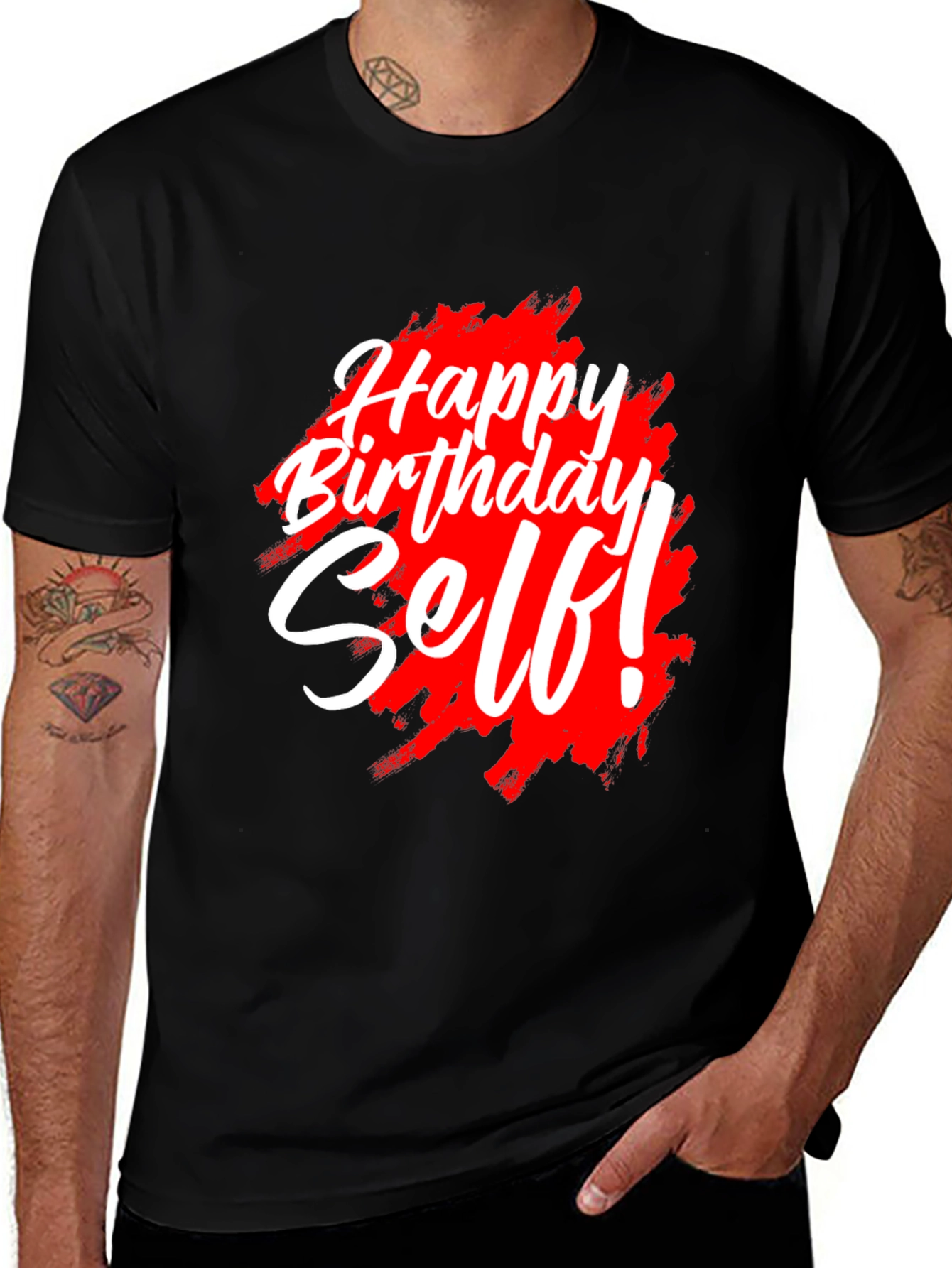 Variant 26 of Happy Birthday Self! Black T-Shirt