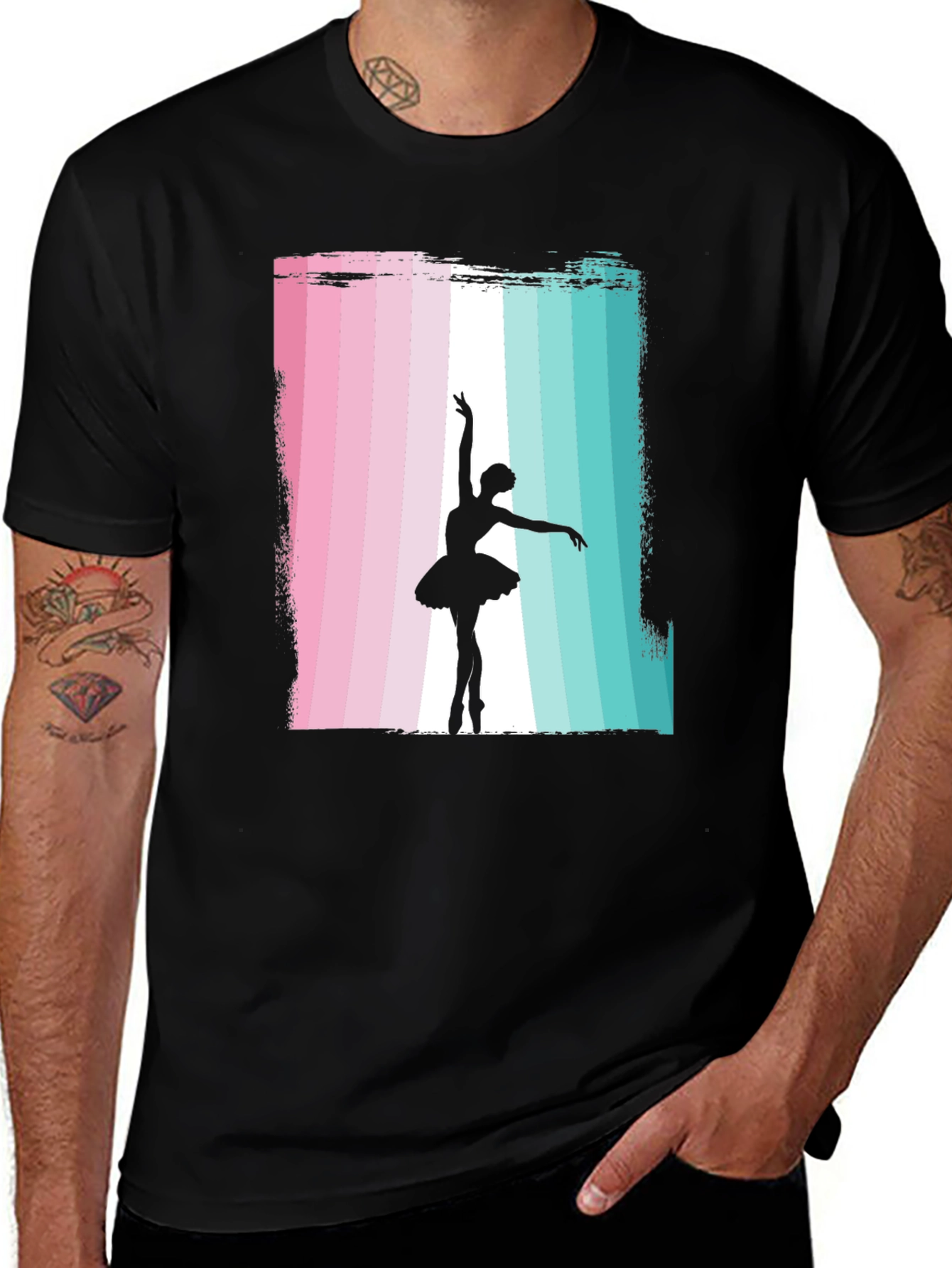 Variant 20 of Ballerina Silhouette Graphic Tee - Stylish Dance Shirt