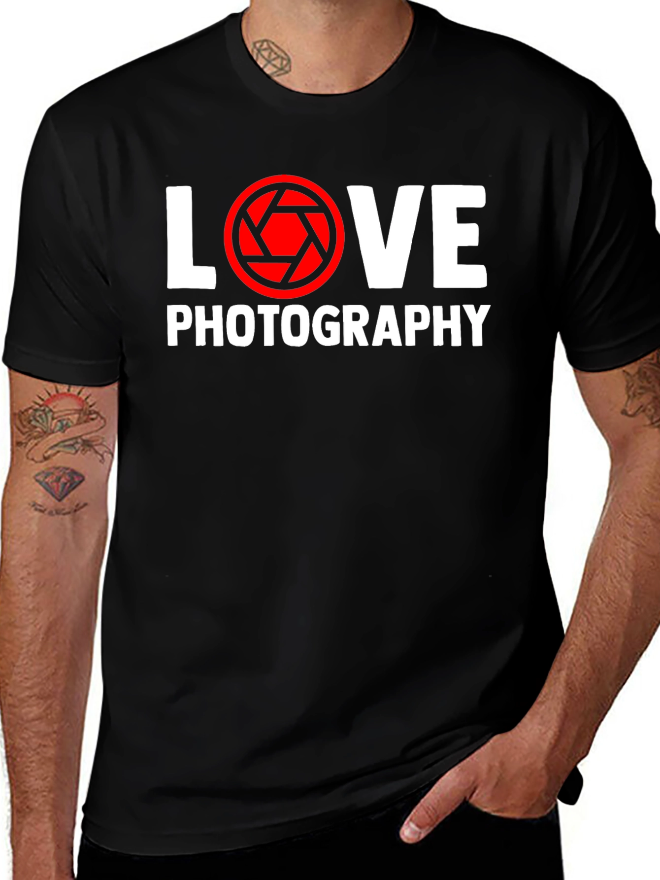 Variant 7 of Love Photography T-Shirt - Camera Lens Graphic Tee
