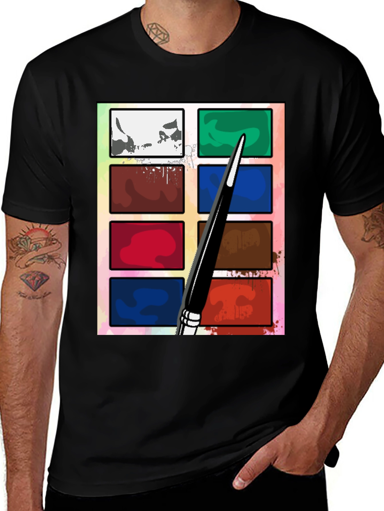 Variant 23 of Artist Paint Palette T-Shirt - Creative Style