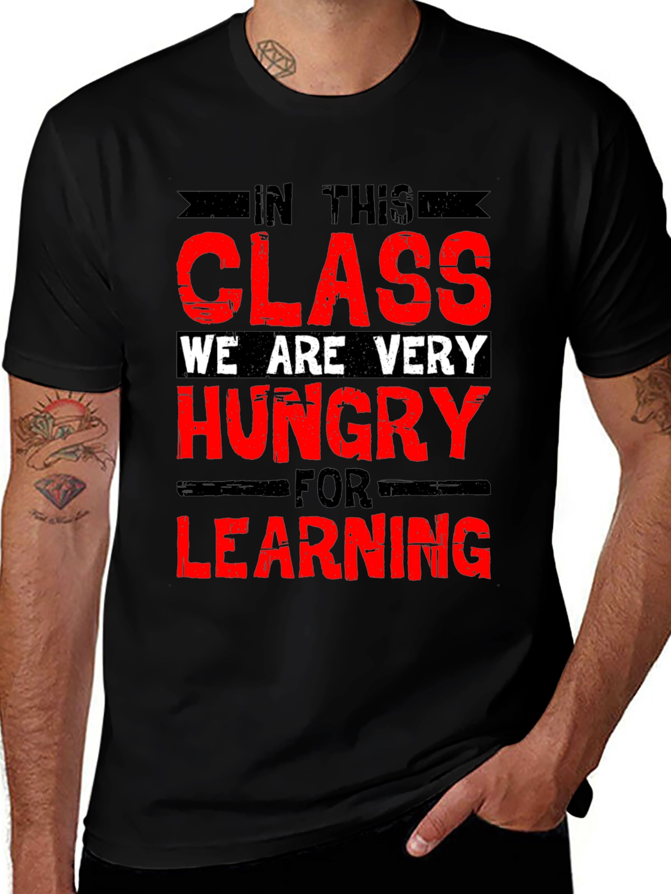 Variant 13 of Funny Teacher T-Shirt - Hungry For Learning