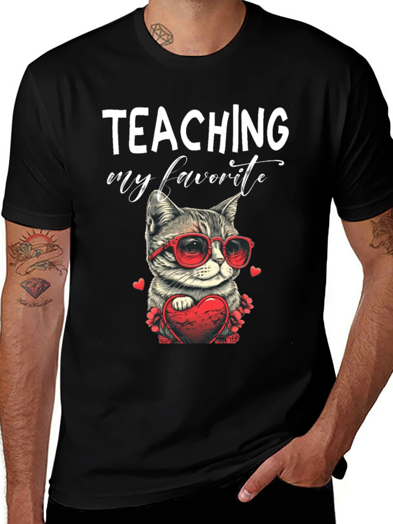 Variant 15 of Teaching My Favorite Valentine Cat T-Shirt