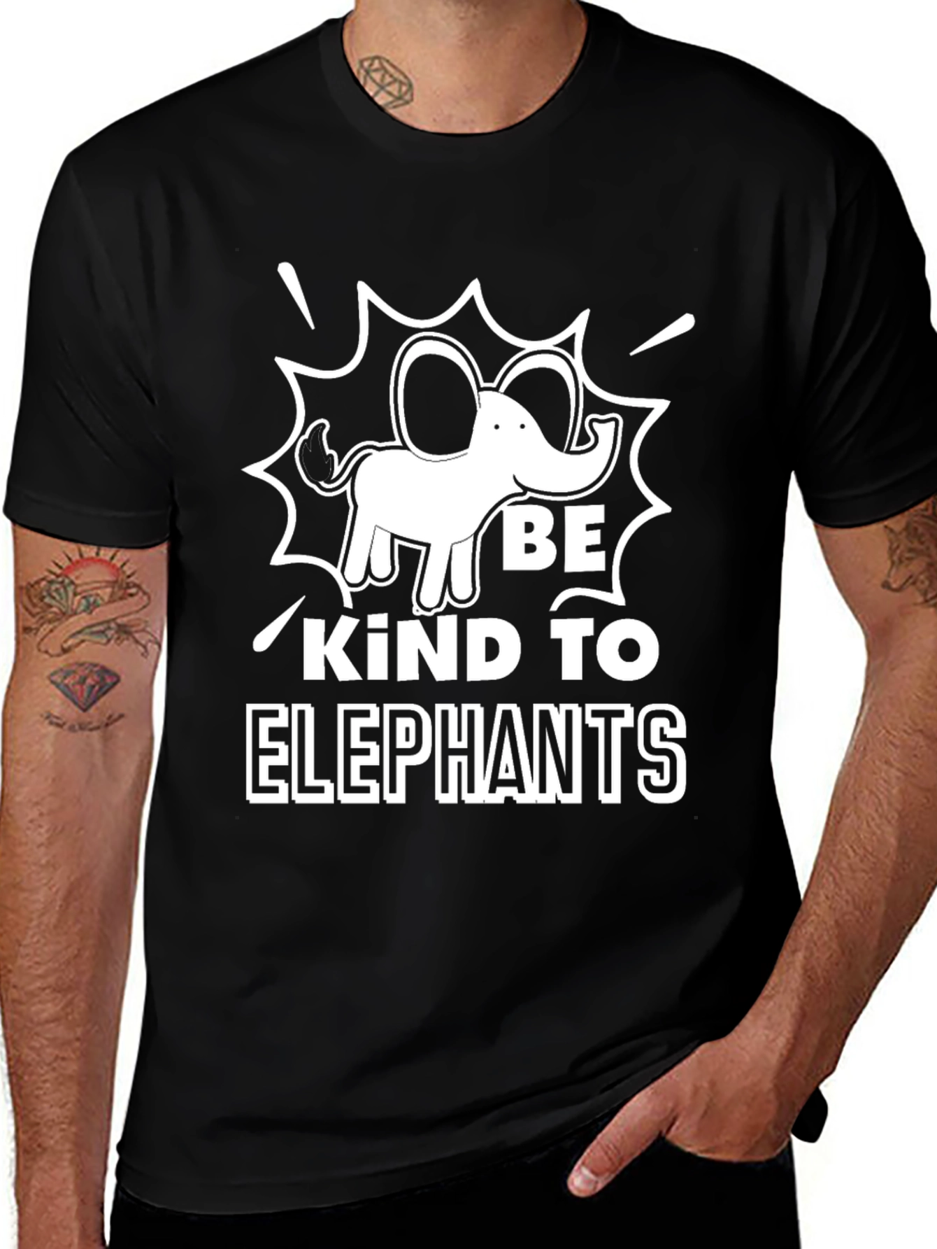 Variant 25 of Be Kind to Elephants Graphic T-Shirt