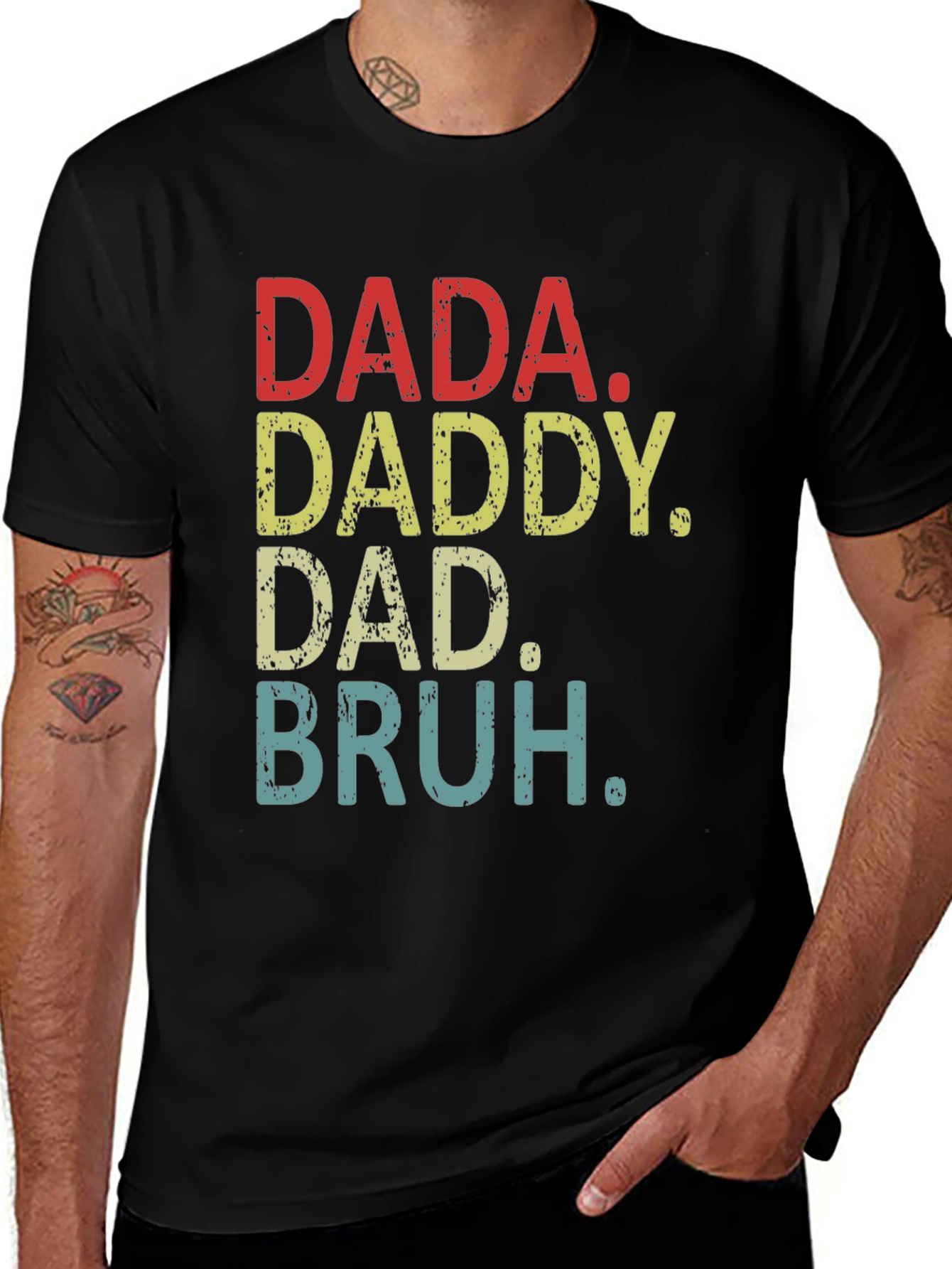 DADA DADDY DAD BRUH Funny Dad T-Shirt
