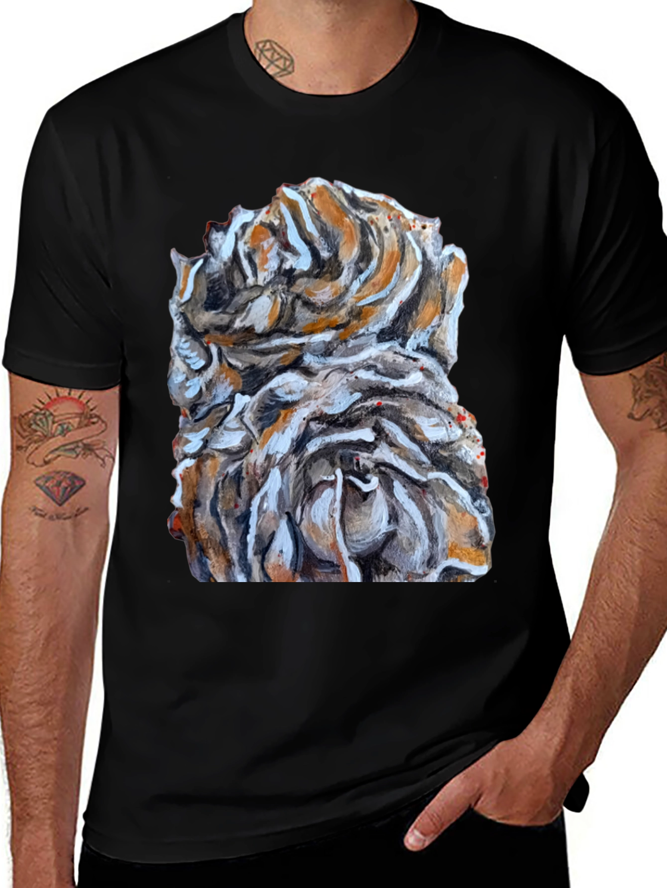 Variant 24 of Abstract Floral Graphic Print T-Shirt