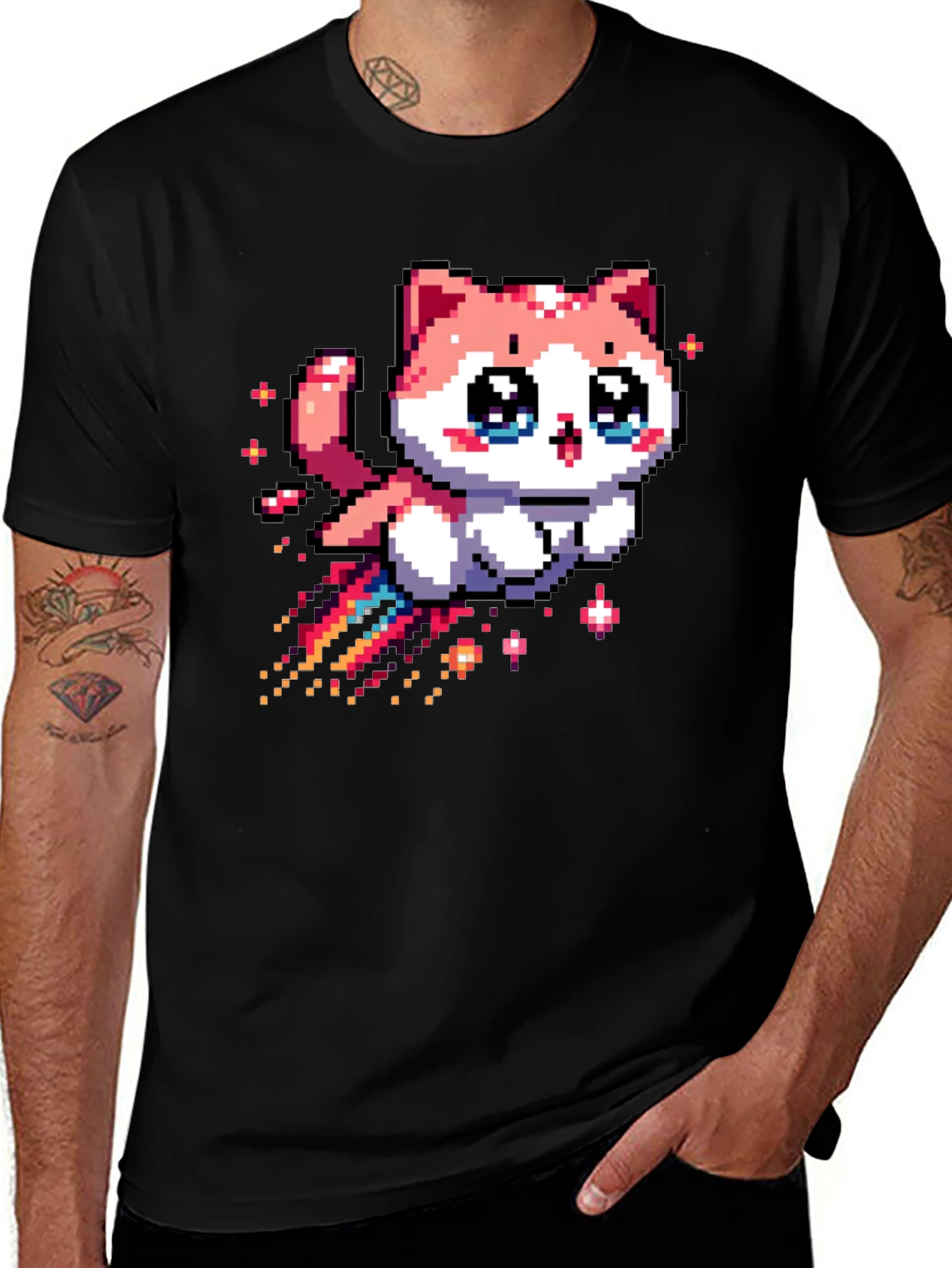 Variant 5 of Pixel Cat T-Shirt - Cute Kawaii Style