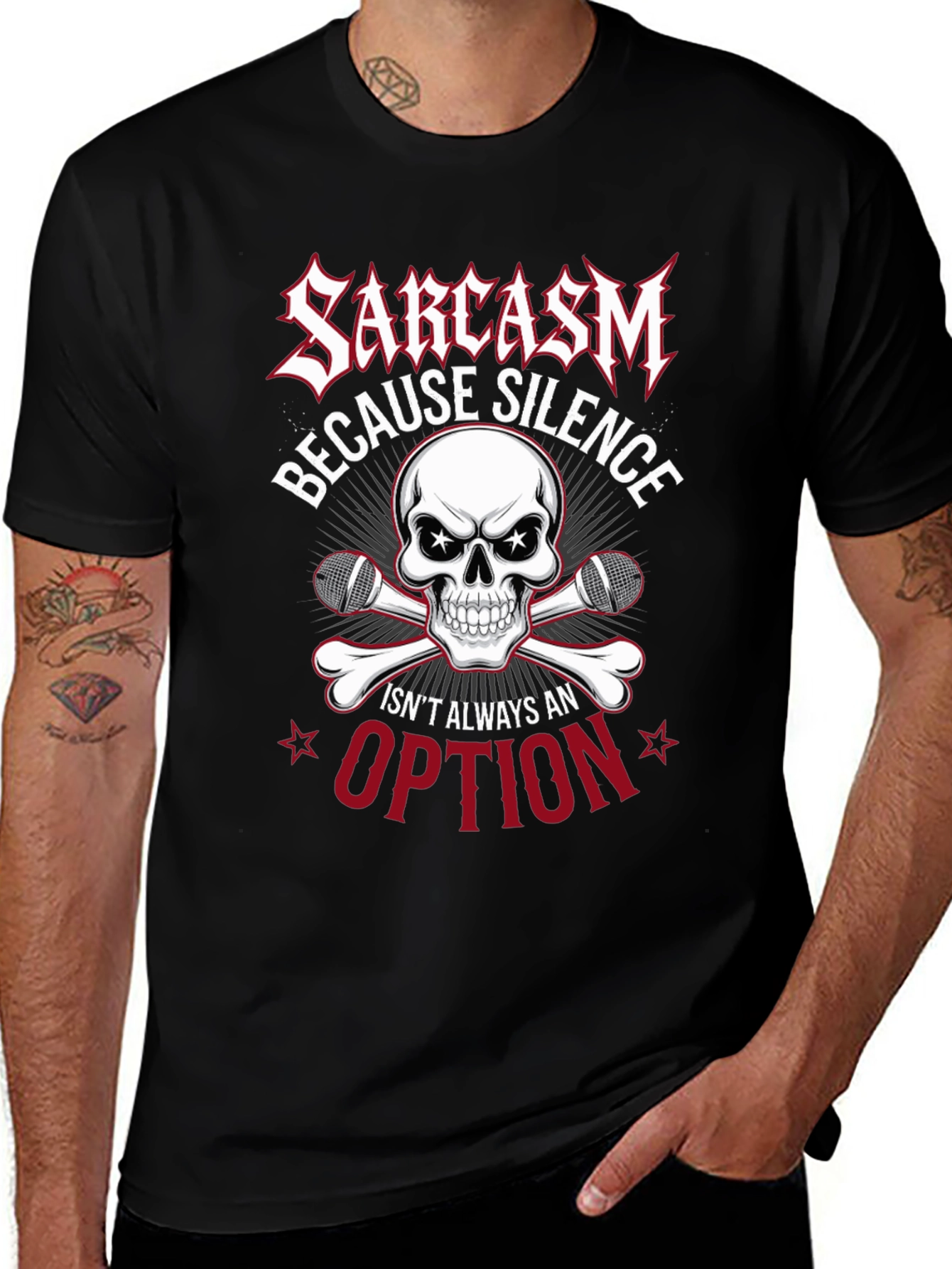 Variant 28 of Sarcasm Skull T-Shirt