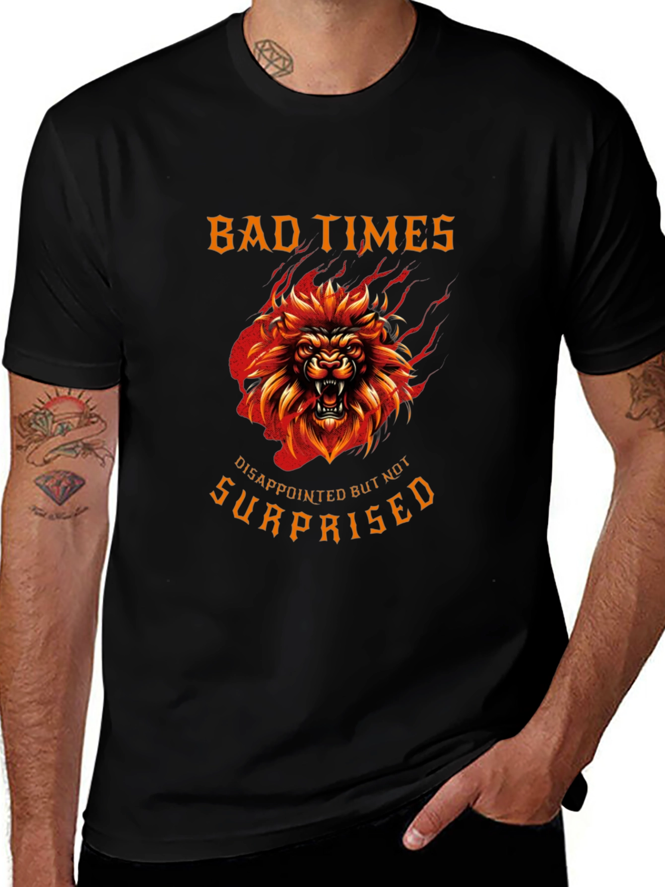 Variant 13 of Bad Times Lion Graphic T-Shirt