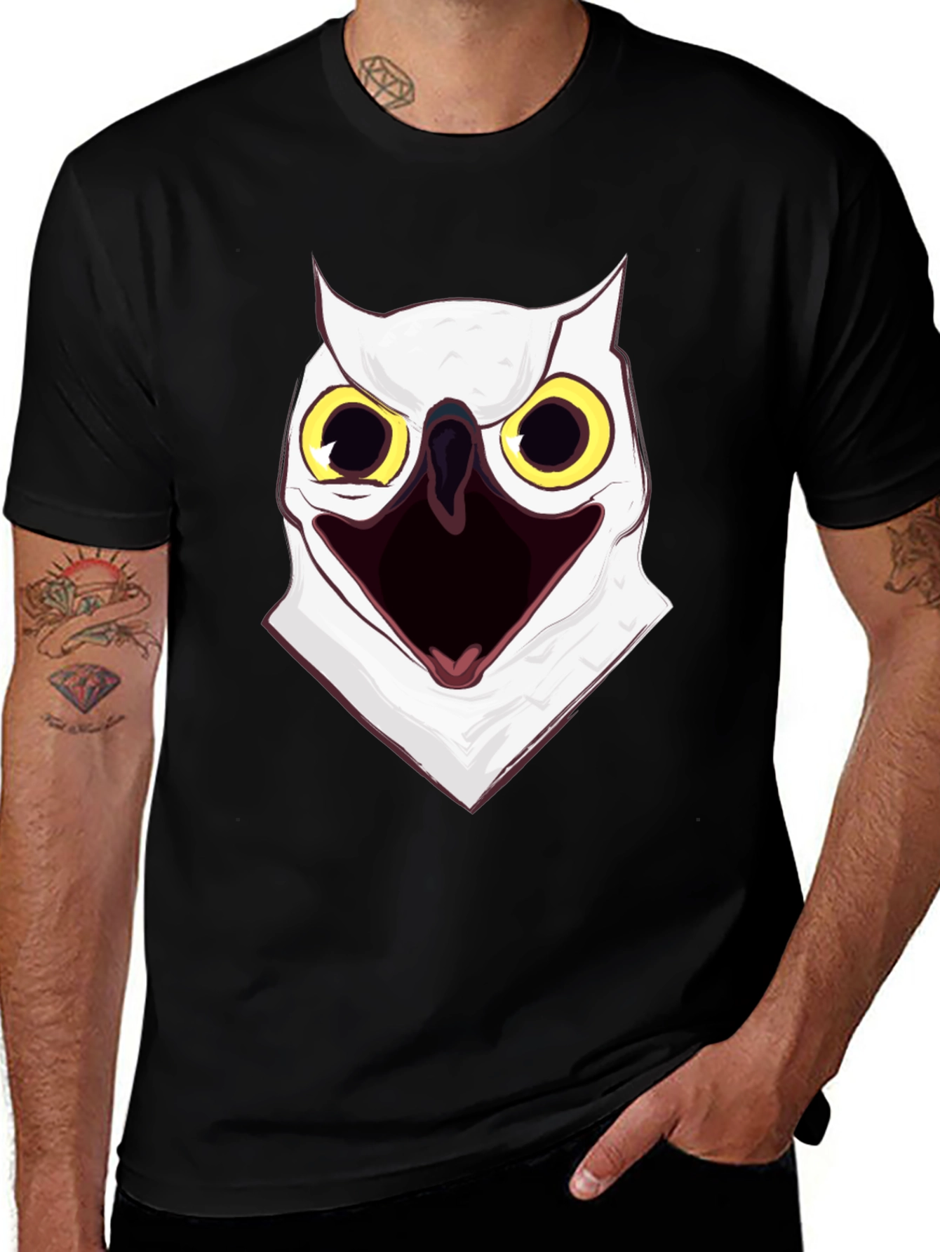 Variant 15 of Screaming Owl Graphic Print T-Shirt