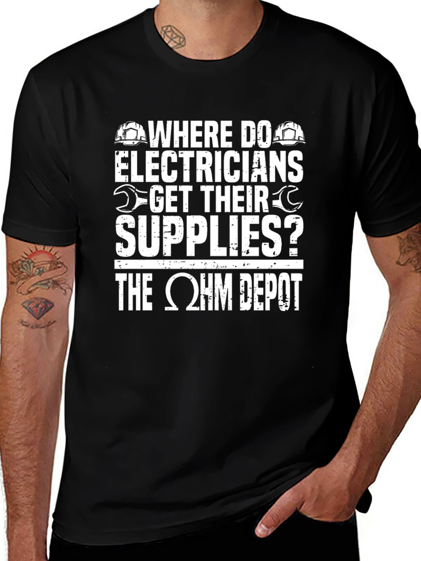 Variant 28 of Electrician Supplies T-Shirt - Ohm Depot Humor Tee