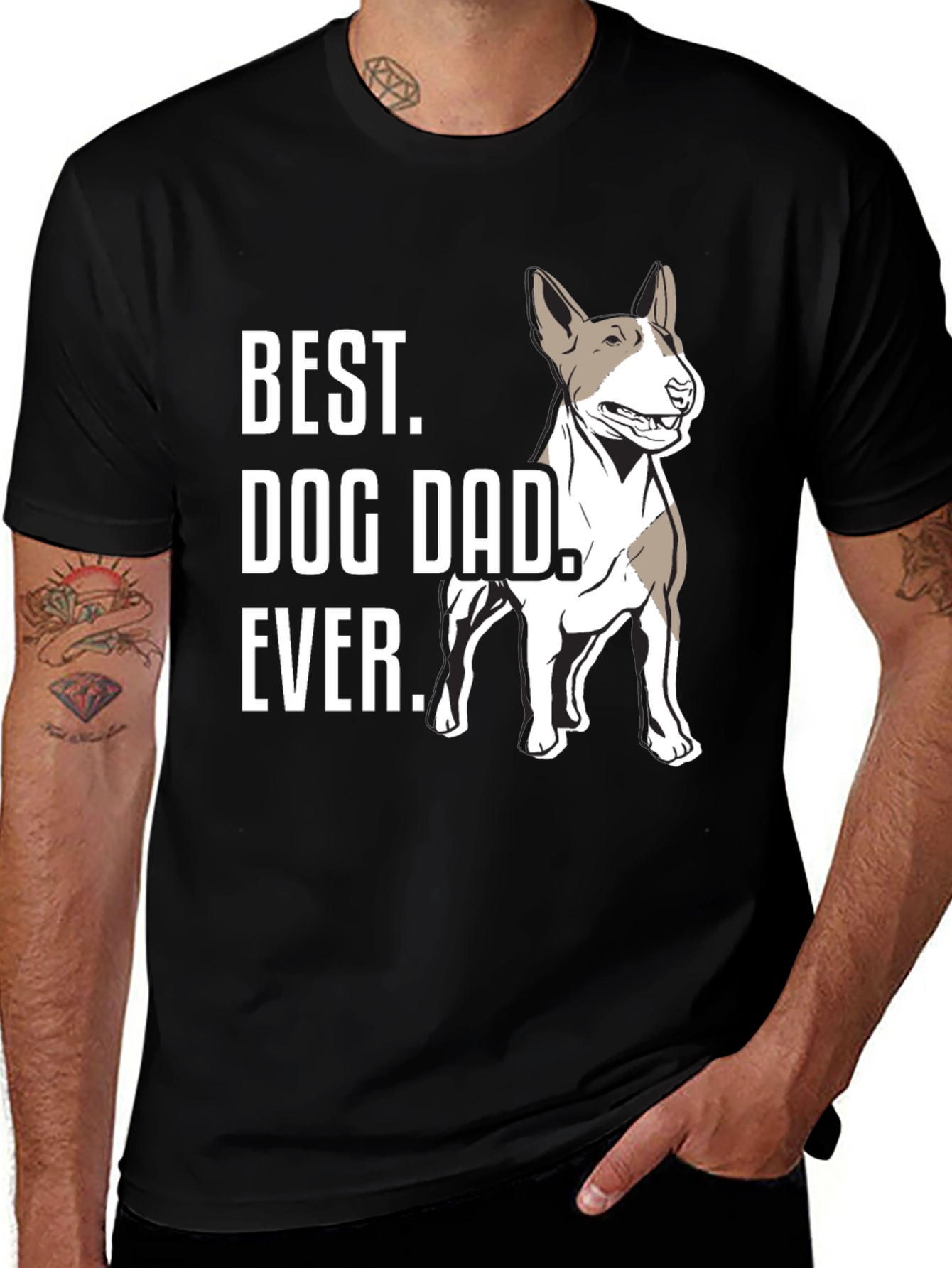 Variant 9 of Best Dog Dad Ever T-Shirt, Bull Terrier Dog Lover Tee