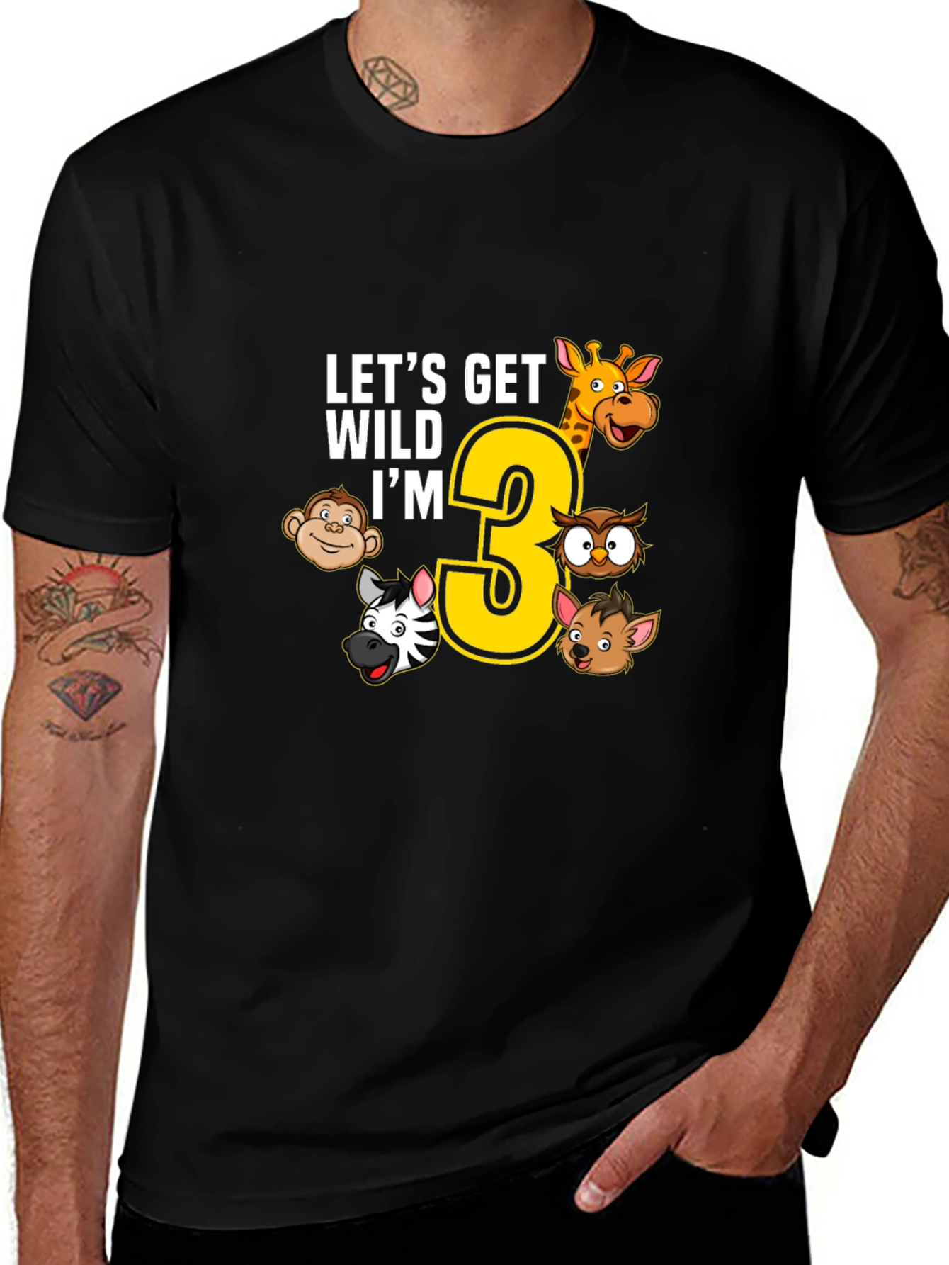 Variant 27 of Let's Get Wild I'm 3 T-Shirt