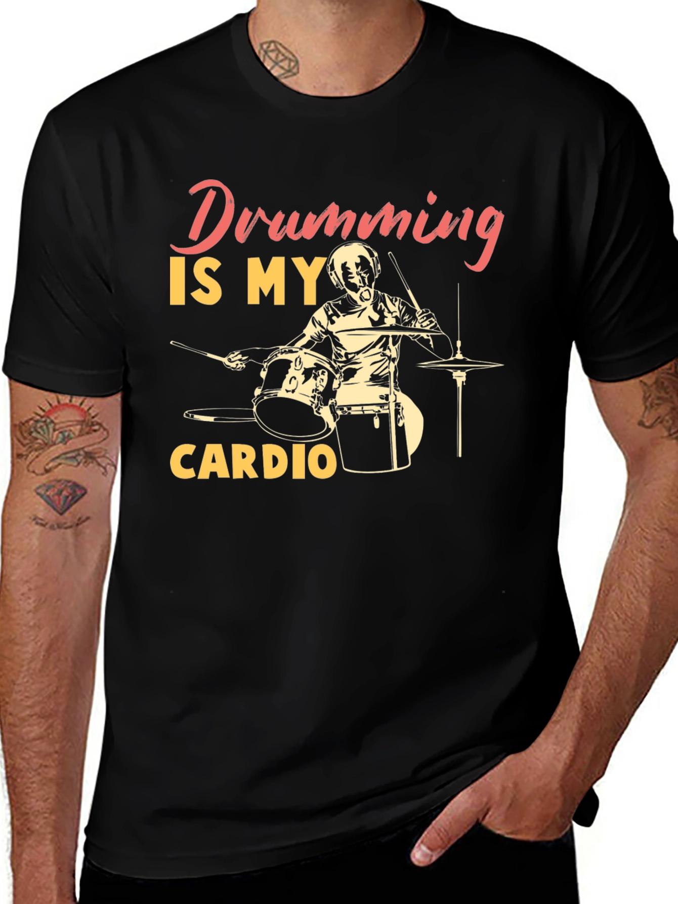 Variant 24 of Drumming is My Cardio T-Shirt