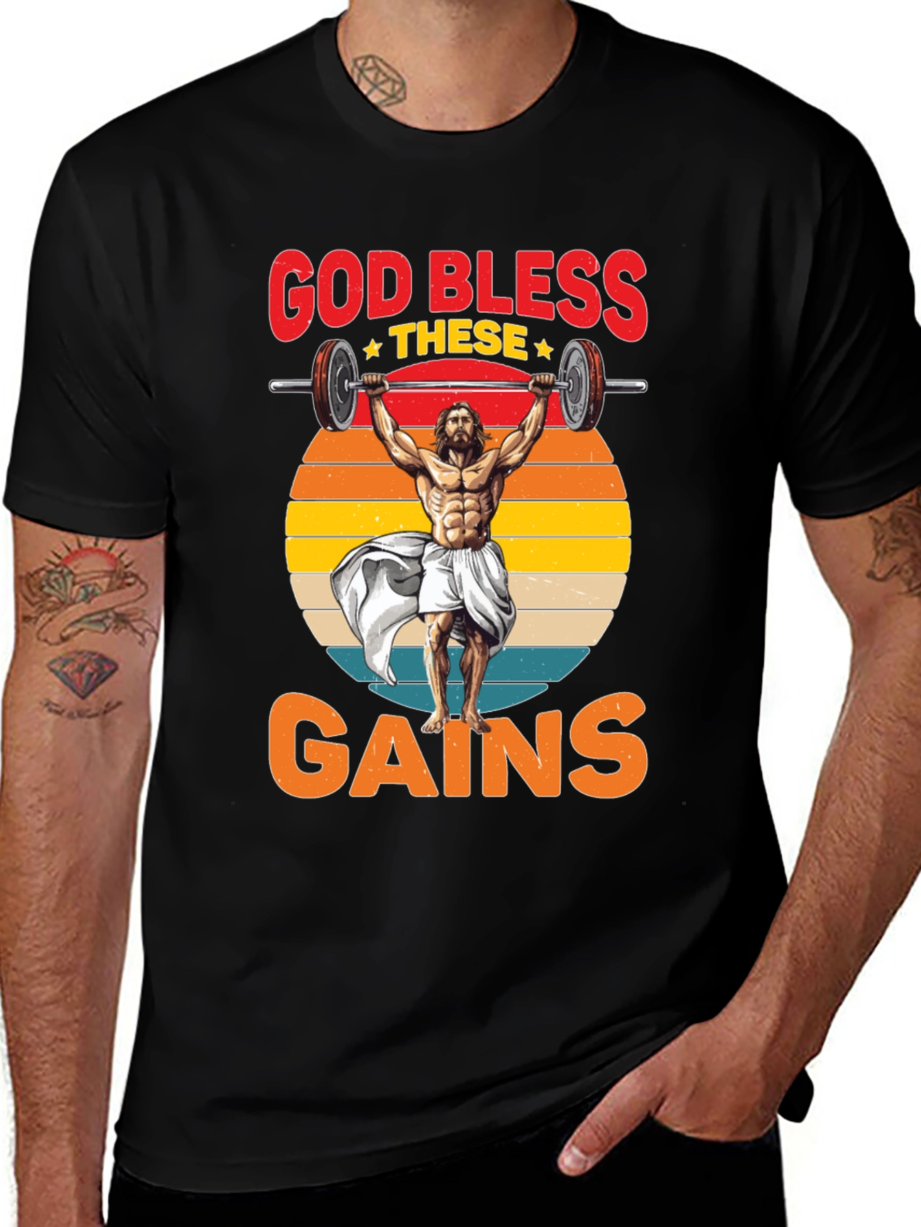 Variant 25 of God Bless These Gains Graphic Tee
