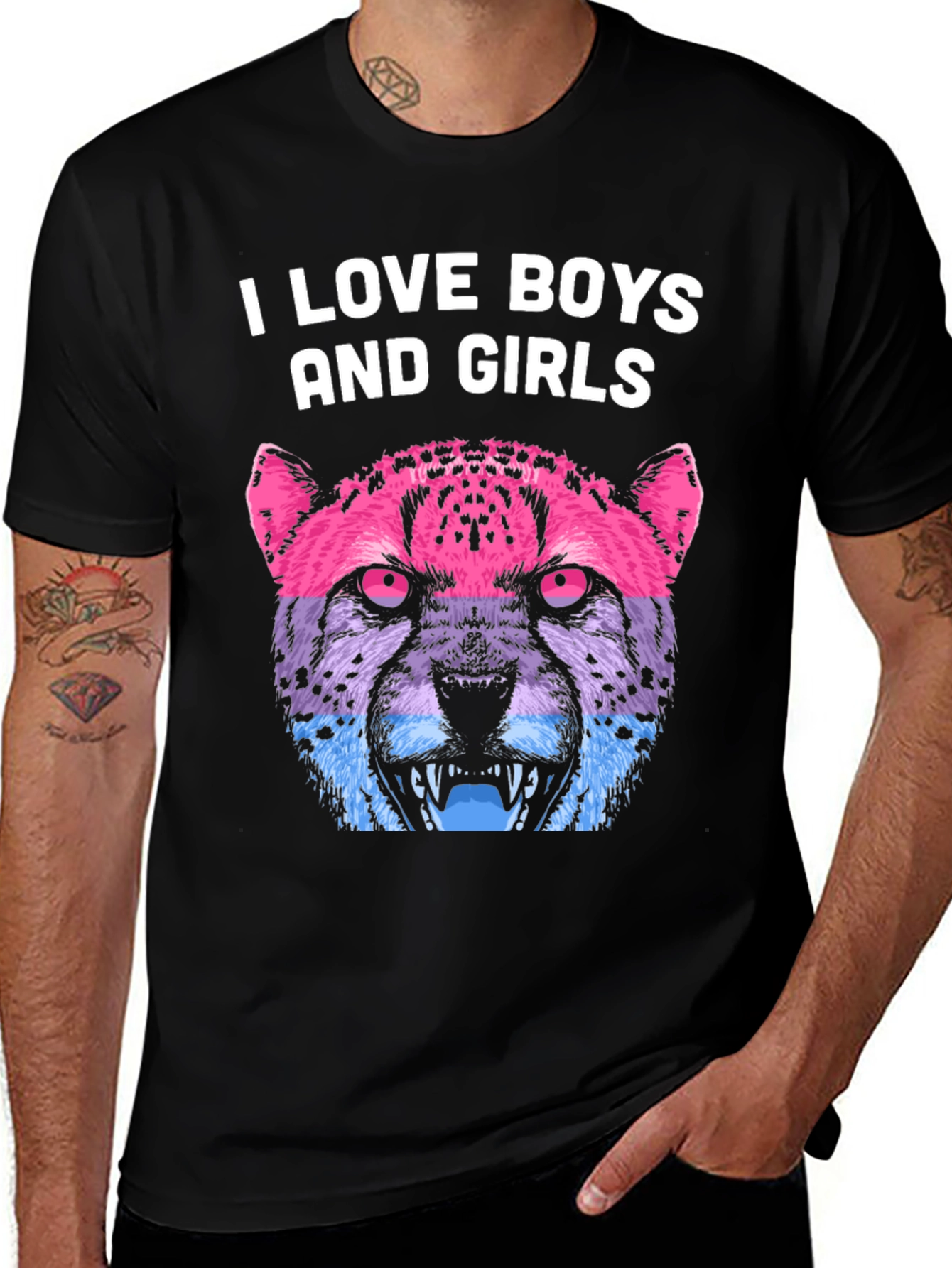 Variant 26 of I Love Boys and Girls Cheetah Graphic Tee