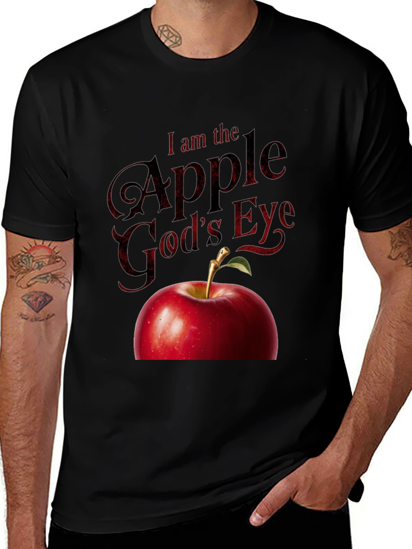 Variant 17 of I Am The Apple God's Eye Graphic Tee