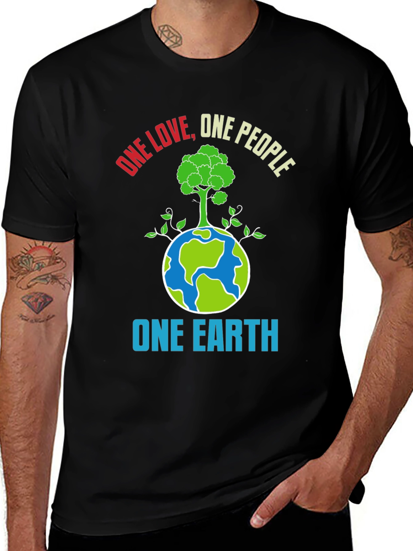 Variant 3 of One Love One Earth Graphic T-Shirt